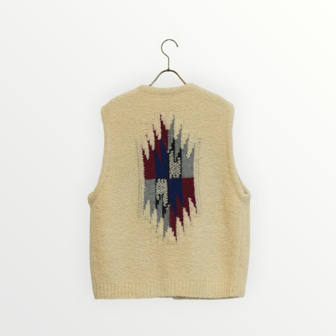 【COOHEM】WOOL CHIMAYO JACQUARD VEST