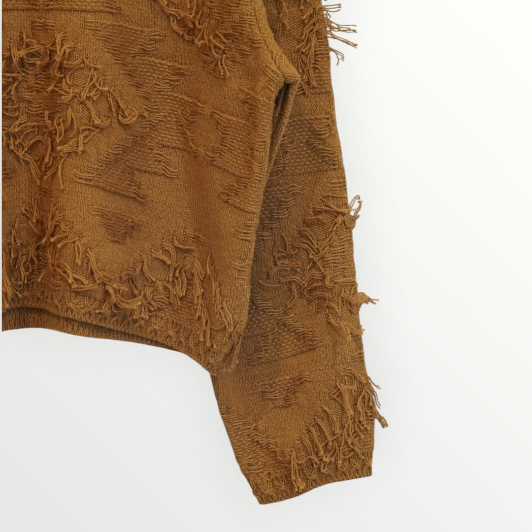 【COOHEM】ORGANIC BROWN COTTON WESTERN KNIT PULLOVER