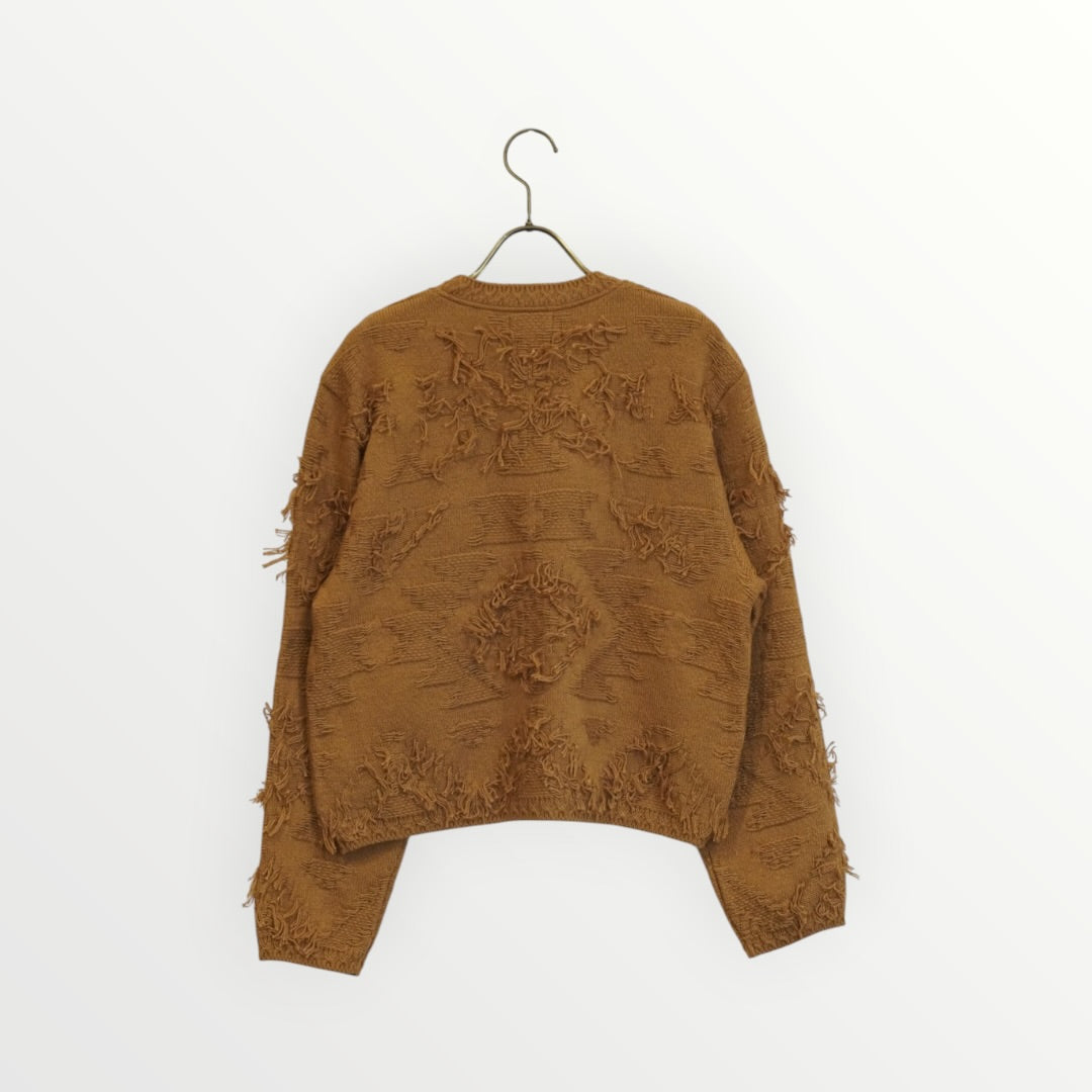 【COOHEM】ORGANIC BROWN COTTON WESTERN KNIT PULLOVER
