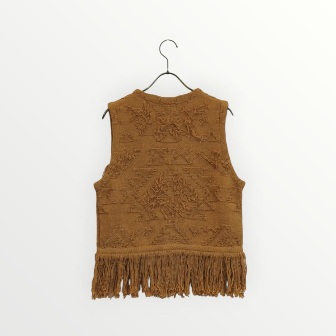 【COOHEM】ORGANIC BROWN COTTON WESTERN KNIT VEST