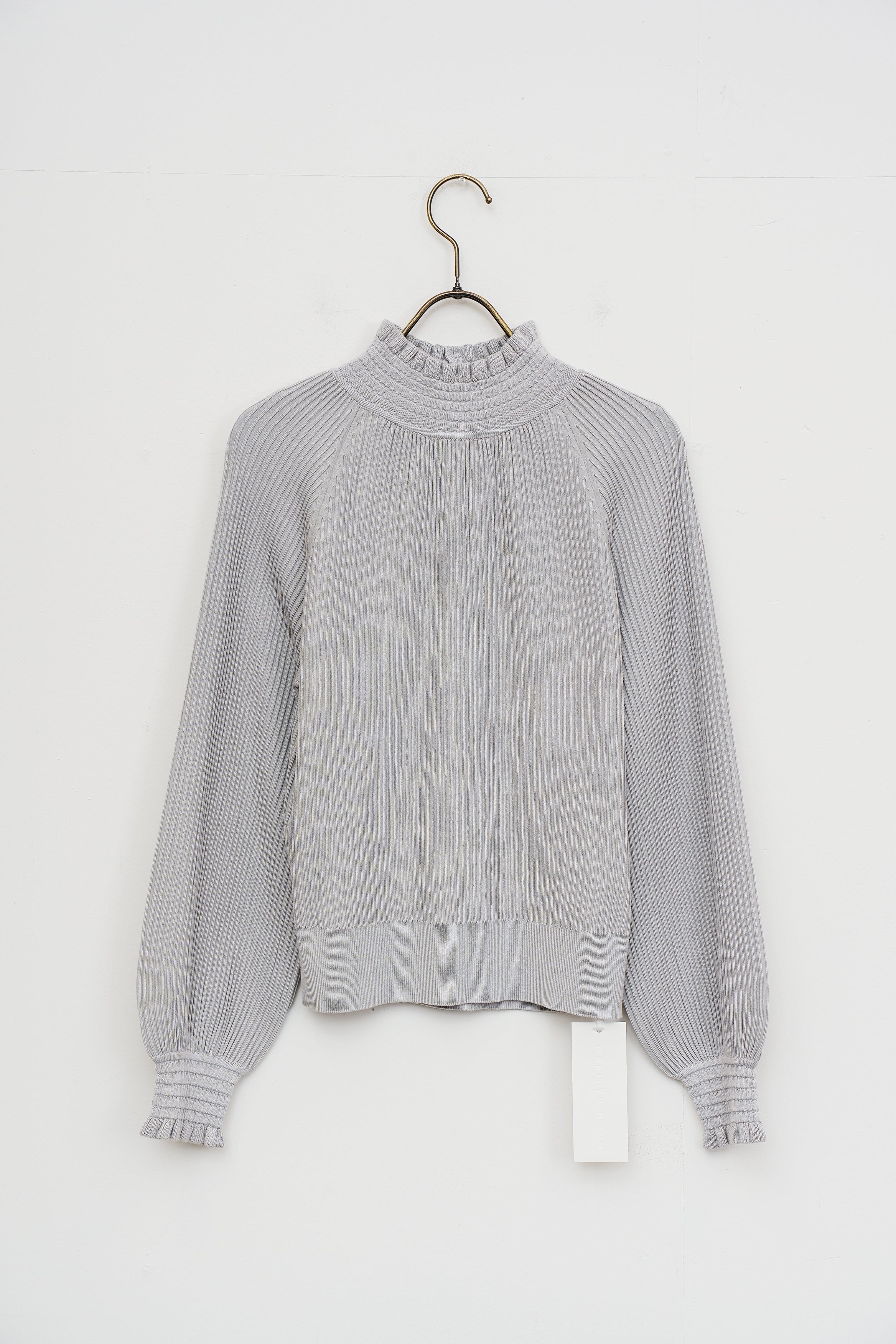 【MARILYN MOON】レーヨンナイロンリップル2wayブラウスニット_251013008210