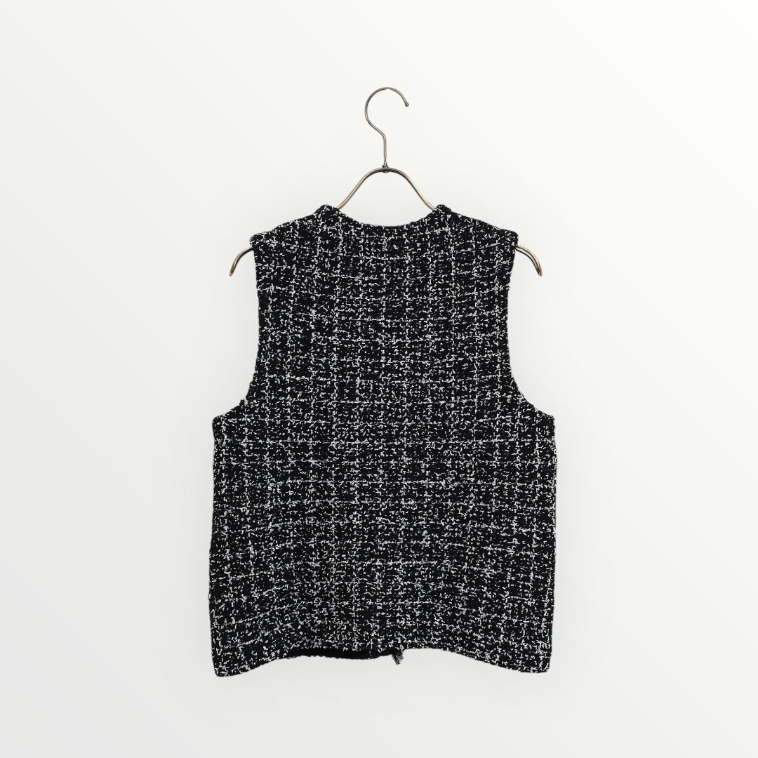 【SOI-MeME】ツイードニットフリンジベスト_260130003966