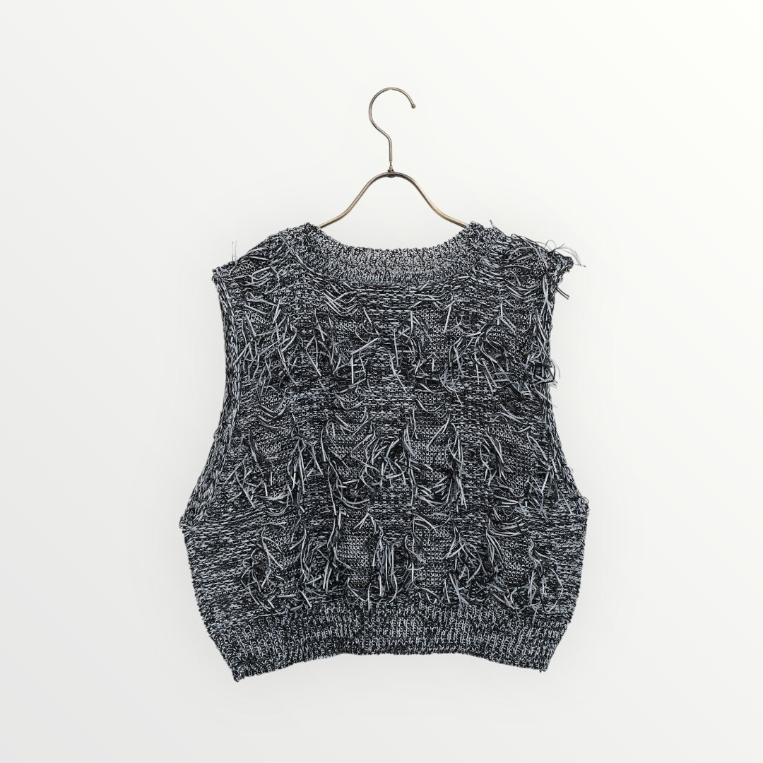 【CHIGNON】カットJQフリンジニットベスト_260206004231