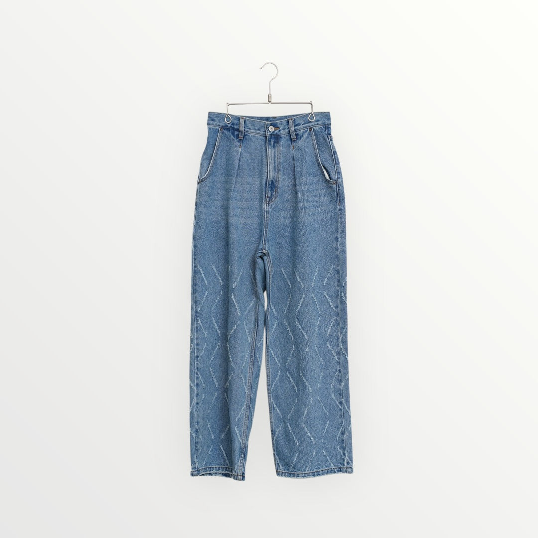 【YENN】LASER CUT WIDE DENIM_260203004023