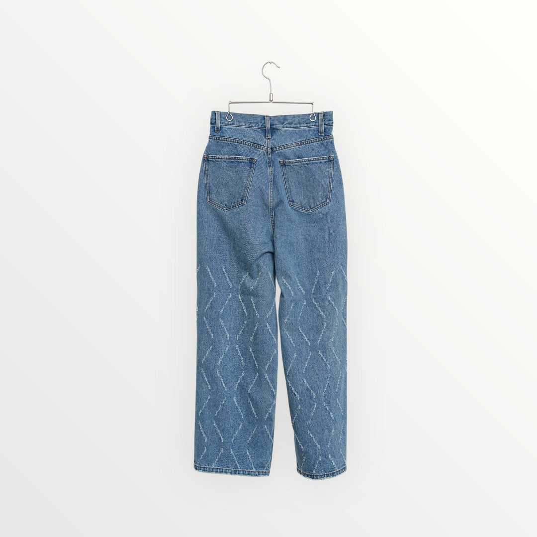 【YENN】LASER CUT WIDE DENIM_260203004023