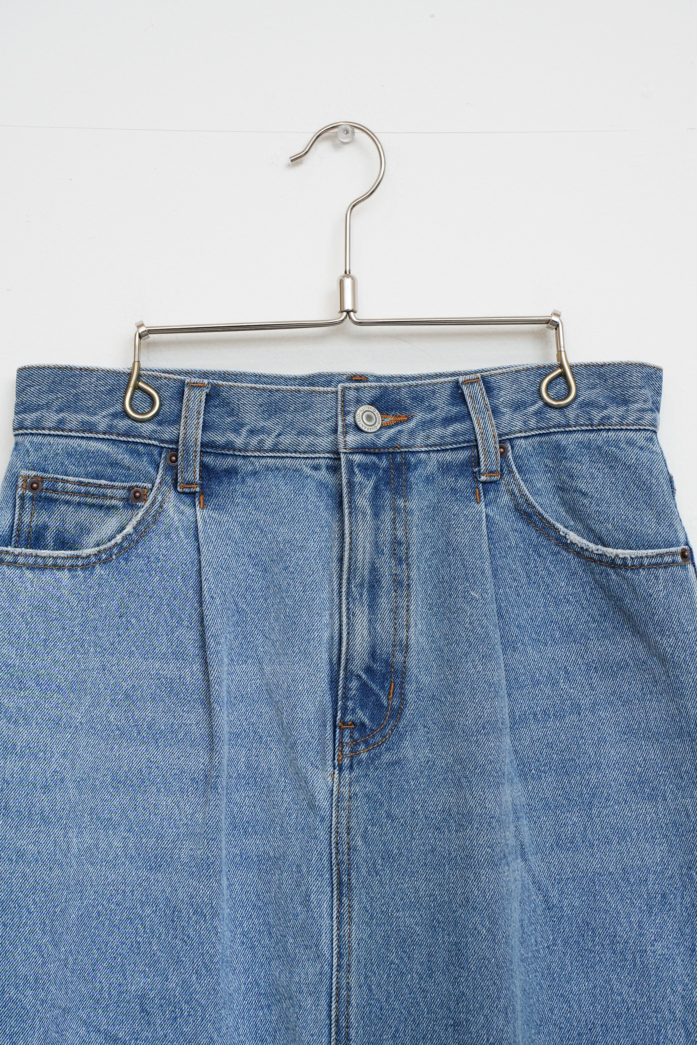 【YENN】LASER CUT DENIM SK_260203004019