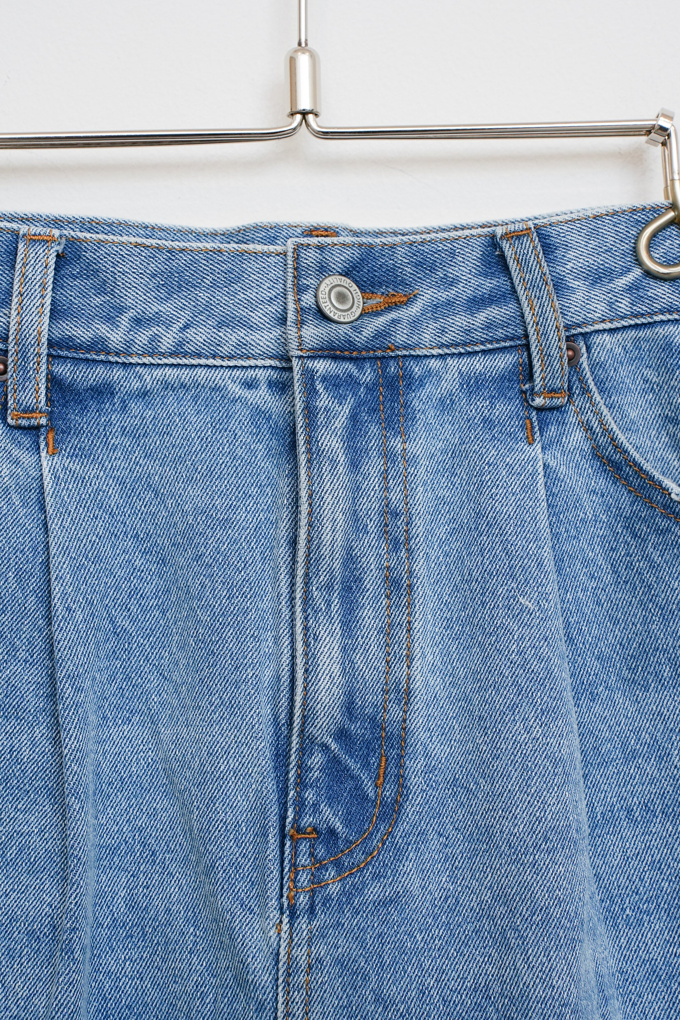 【YENN】LASER CUT DENIM SK_260203004019