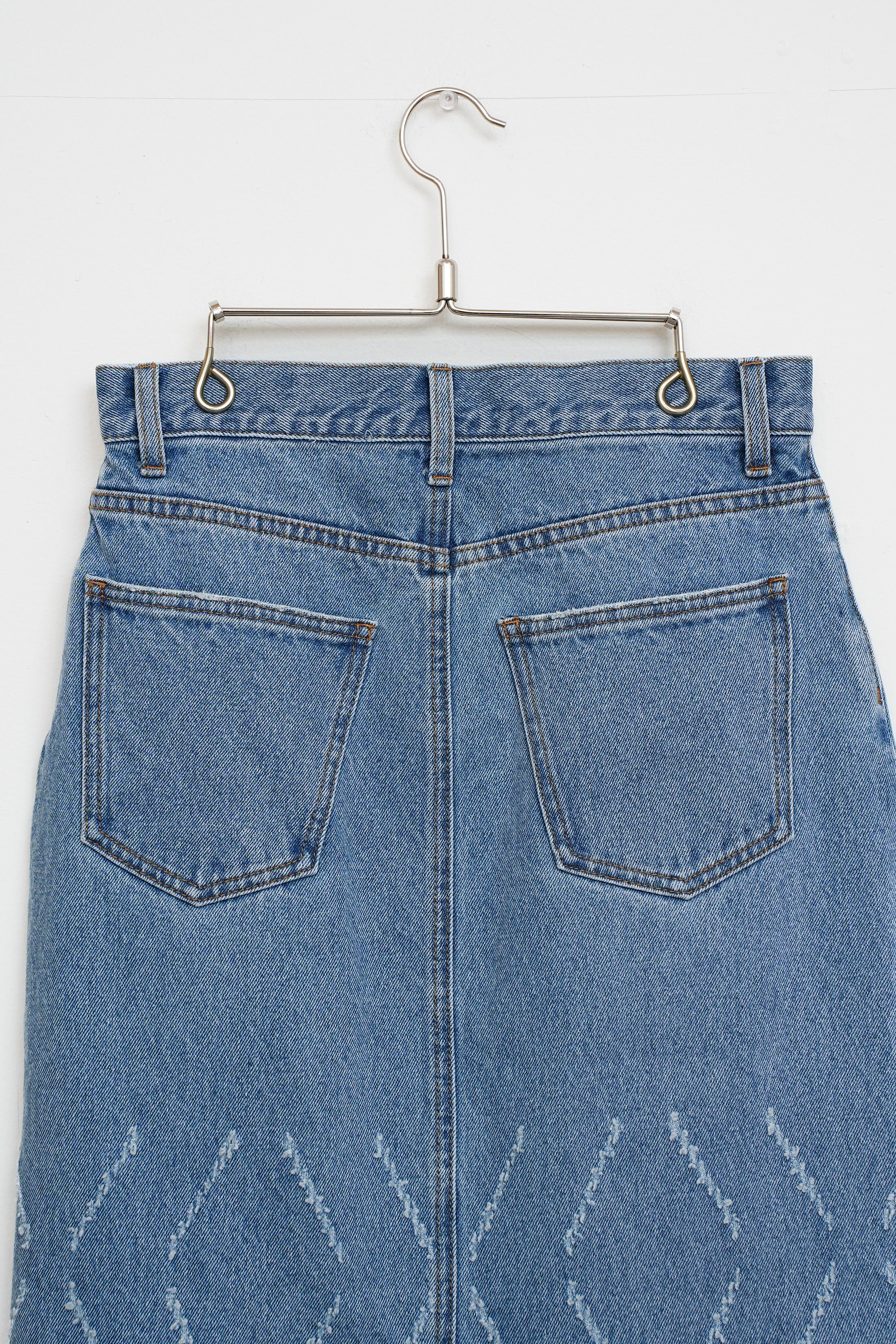 【YENN】LASER CUT DENIM SK_260203004019