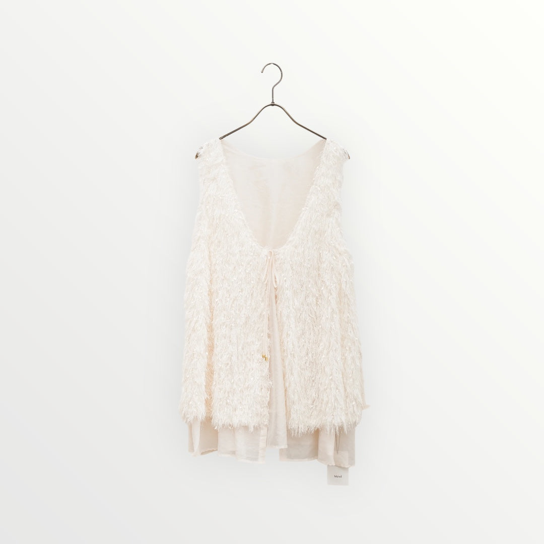 #9田嶋優希奈選手【Mewl】ふわふわジャガードチュニックベスト_250809003686