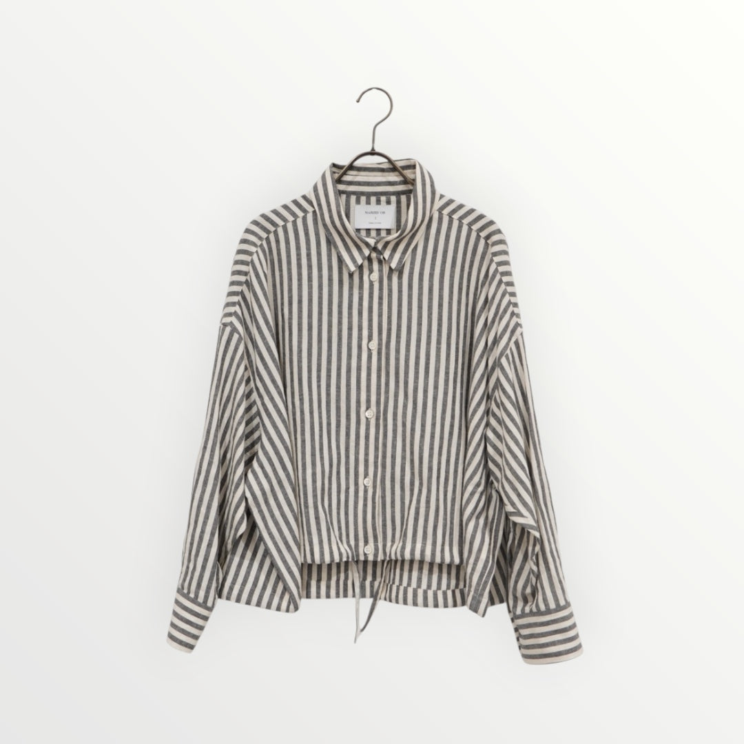 #6矢野祐未選手着用【MARIED'OR】ドロスト仕様 麻混シャツ_260228005770