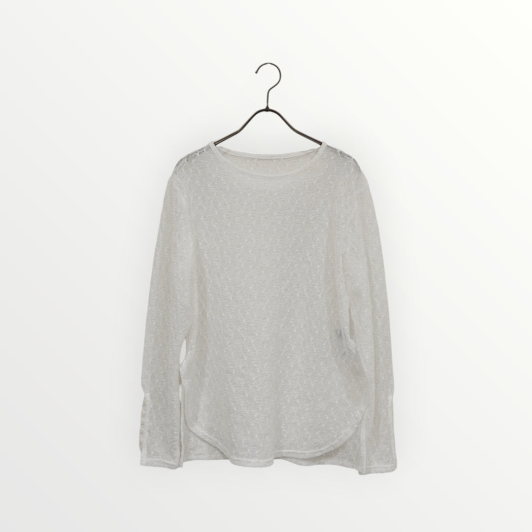 #6矢野祐未選手着用【SUGAR ROSE】シアー袖ボタントップス_260319007627