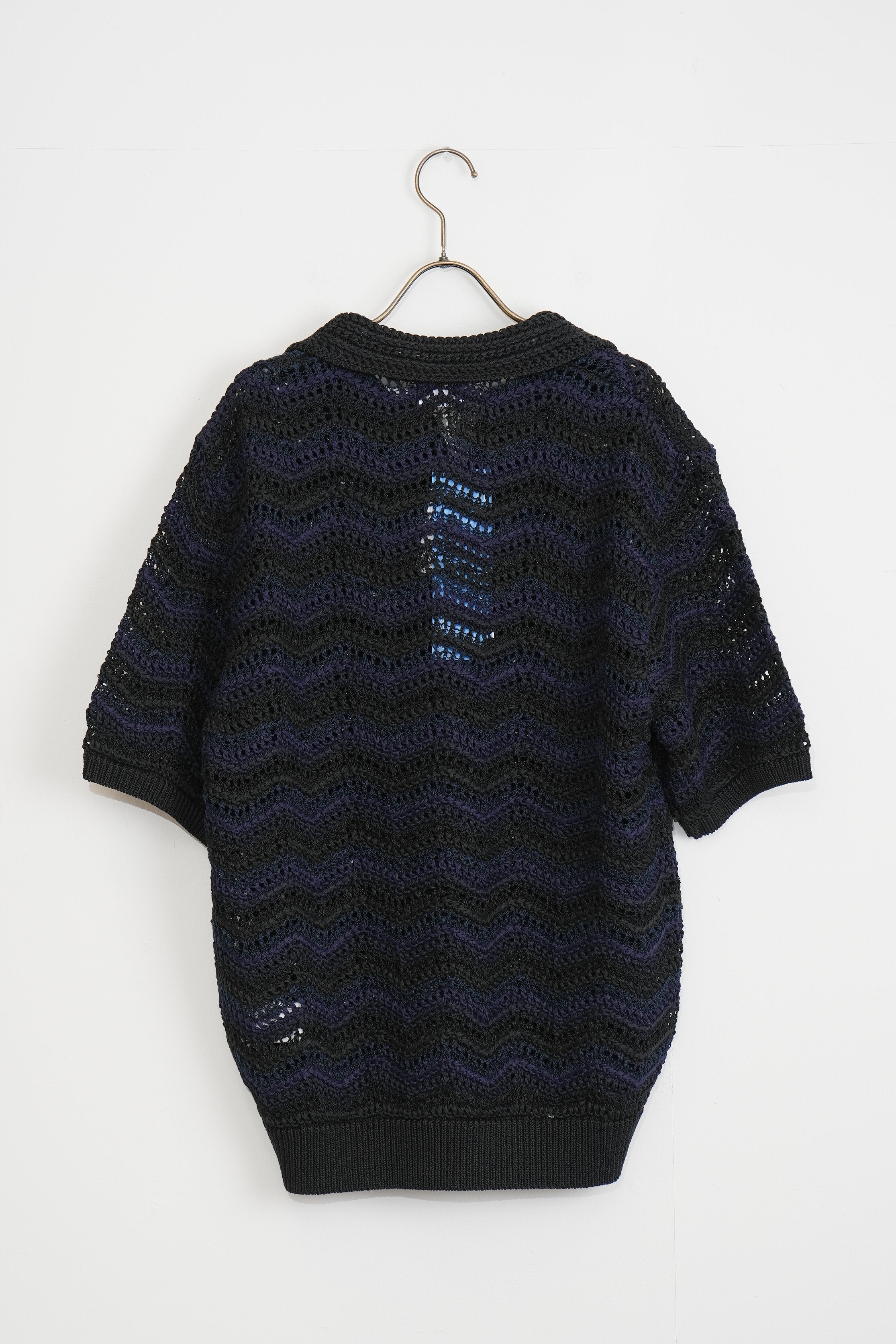 【COOHEM〈men's〉】ZIGZAG SUKASHI KNIT P/O_250326005062