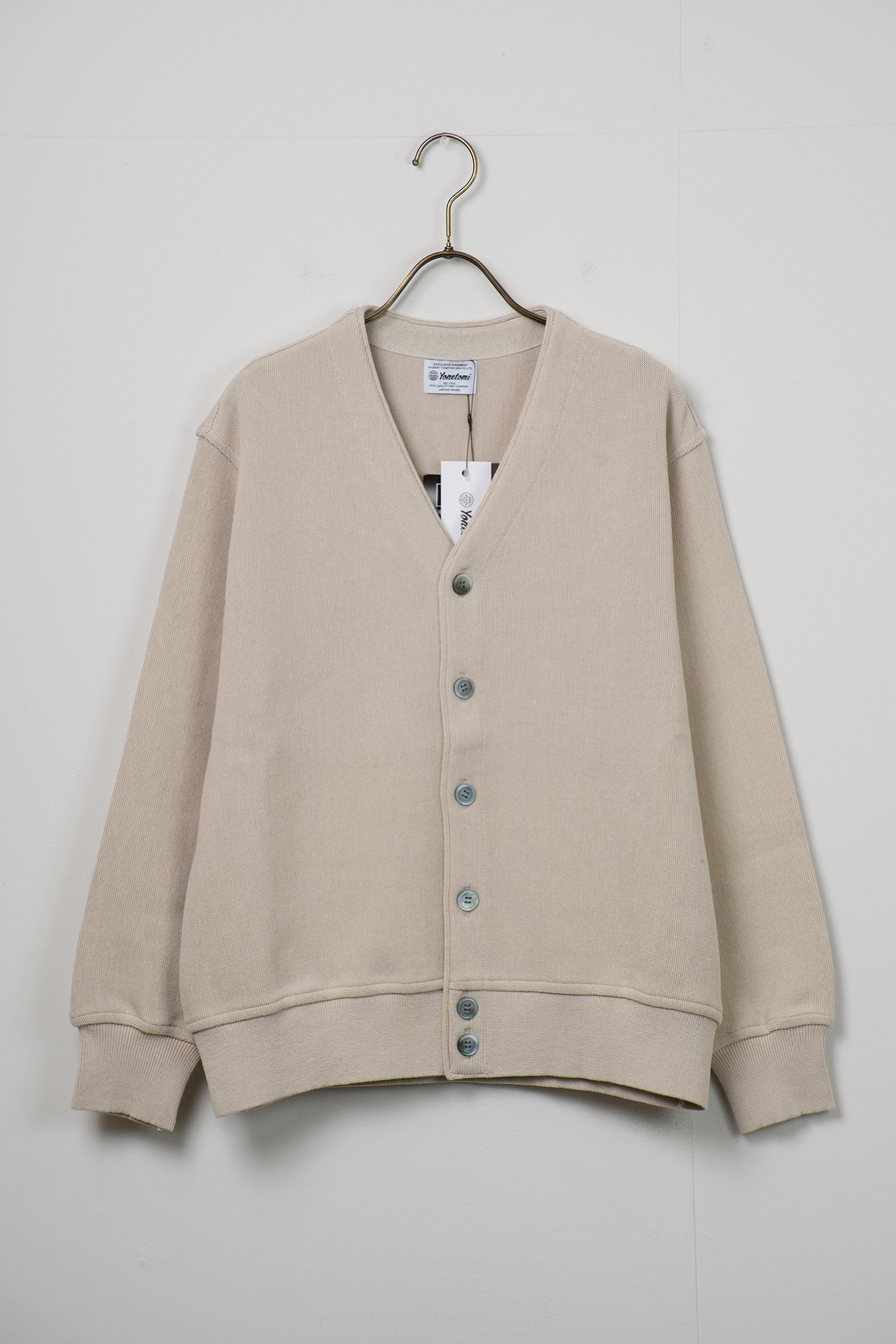 【Yonetomi〈unisex〉】GIMA COTTON KNIT C/D (V NECK)_250228003409