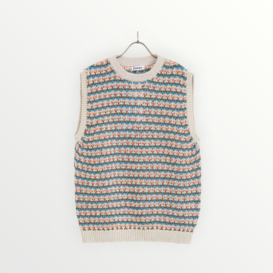 【COOHEM〈men's〉】SUKASHI BORDER KNIT V/T_250326005063