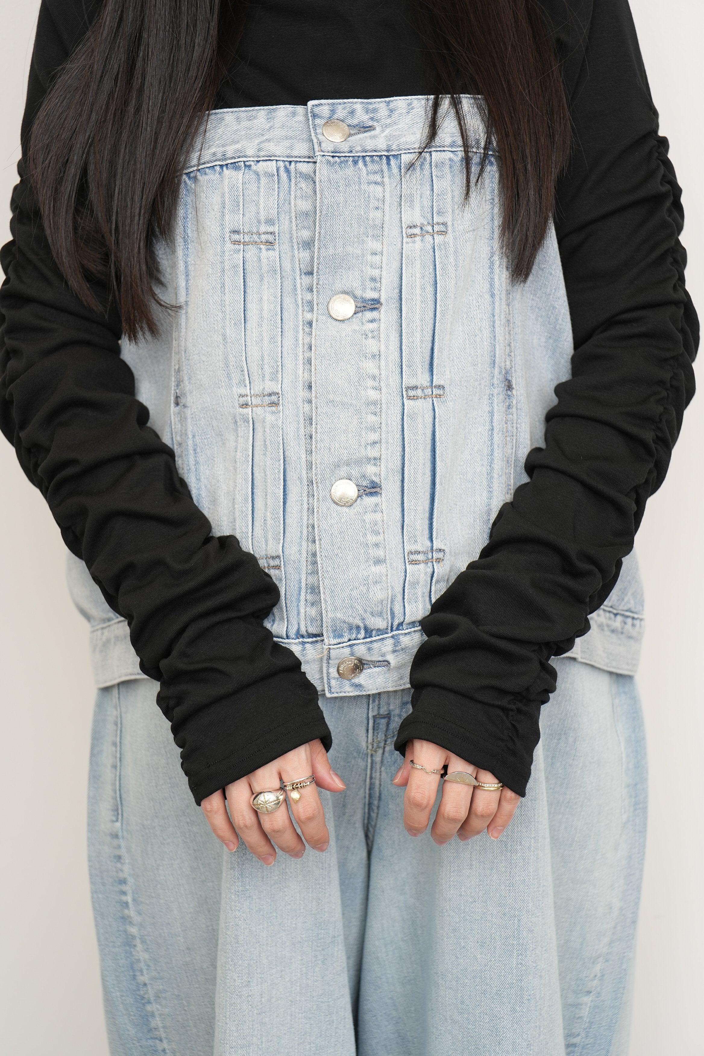 【AGAWD】Shirring Sleeve Tops_250120001067