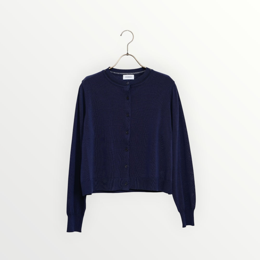 【MACKINTOSH  PHILOSOPHY】 アイレットクルーネックカーディガン_230722002958
