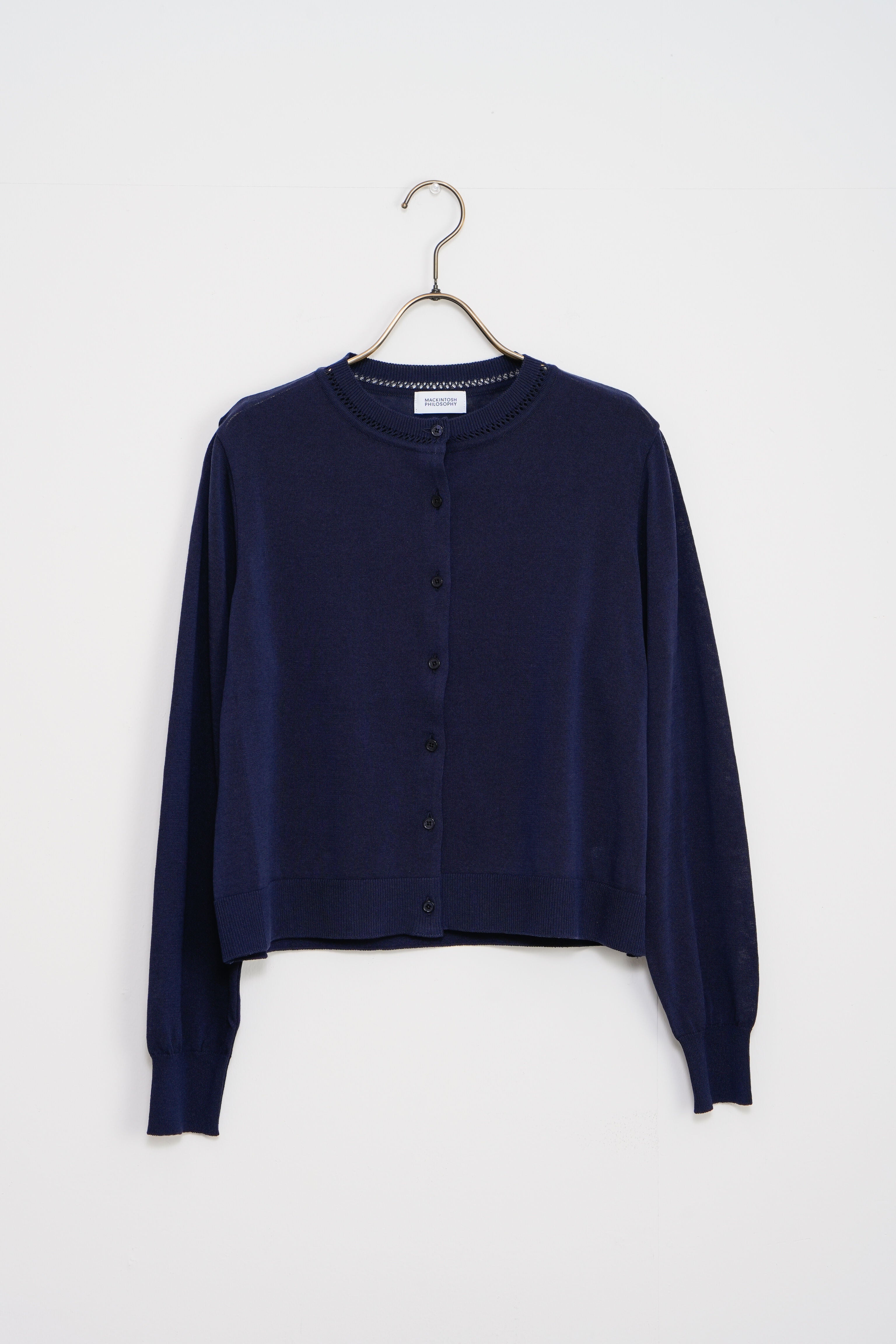 【MACKINTOSH  PHILOSOPHY】 アイレットクルーネックカーディガン_230722002958