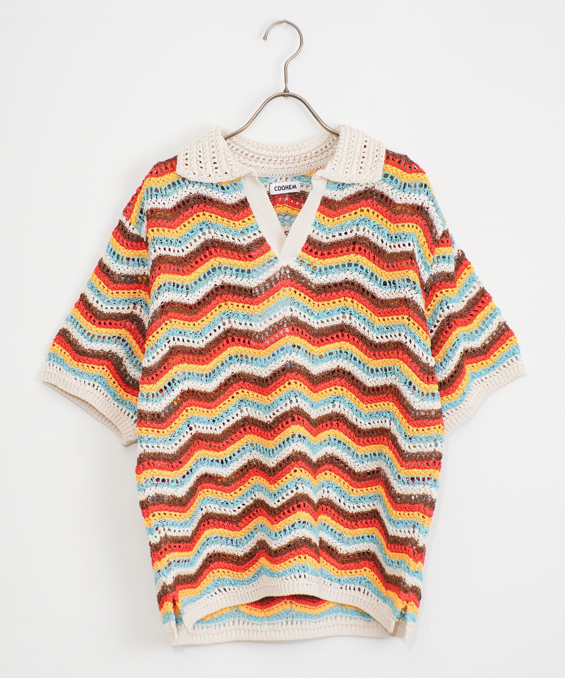 【COOHEM〈women's〉】ZIGZAG SUKASHI KNIT P/O_250326005055