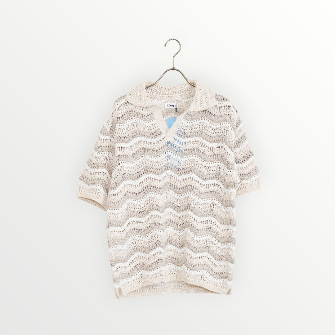 【COOHEM〈women's〉】ZIGZAG SUKASHI KNIT P/O_250326005055