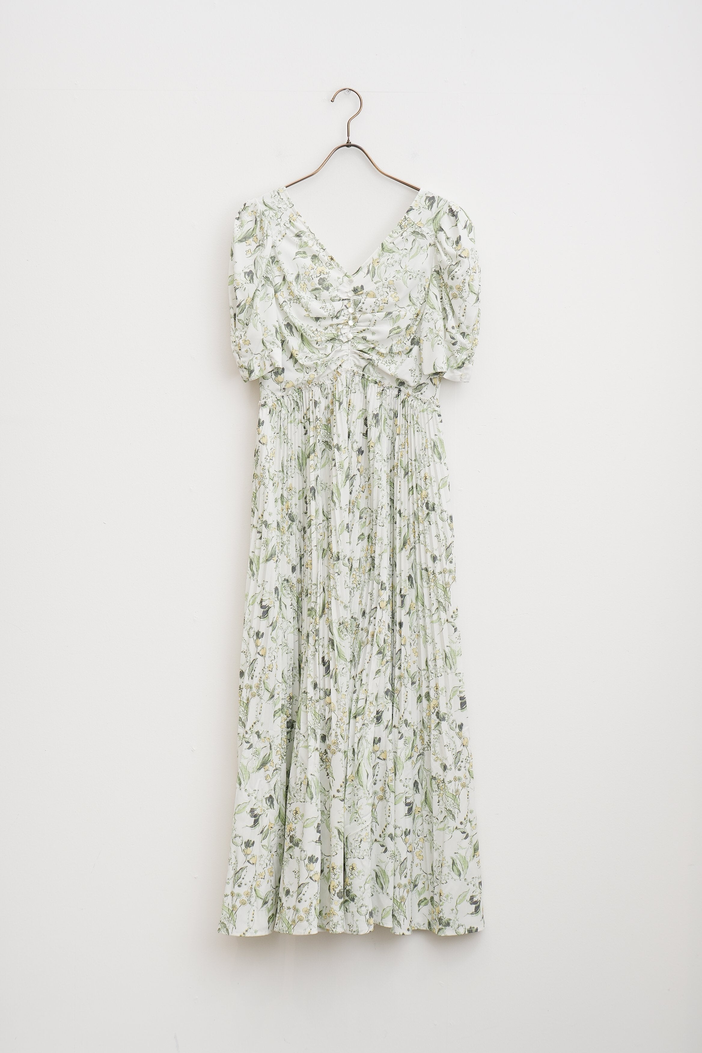 【COCO DEAL】フラワープリントフロントギャザーワンピース_250516008745