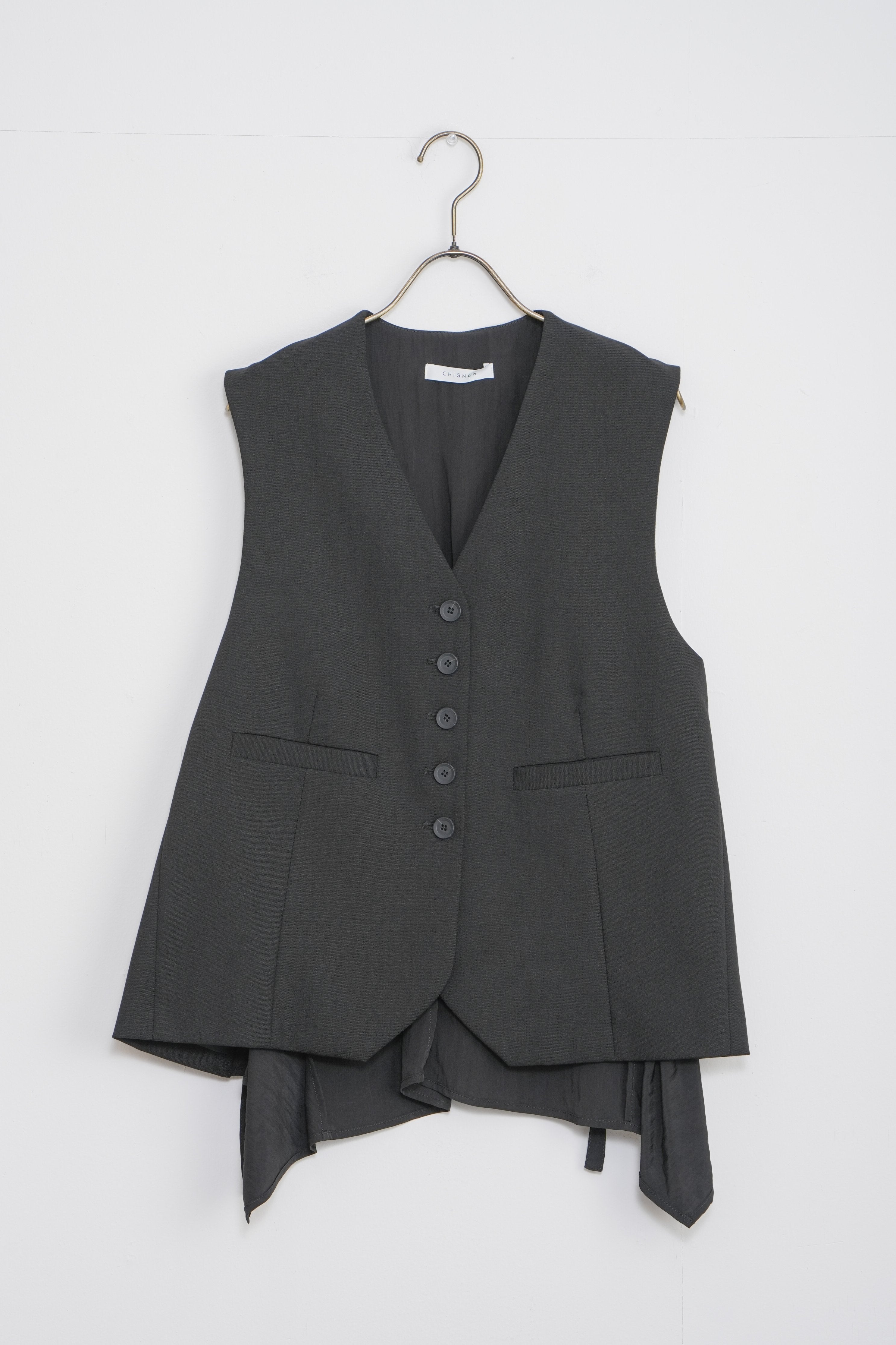 【CHIGNON】異素材ﾄﾞｯｷﾝｸﾞﾍﾞｽﾄ_240203006171