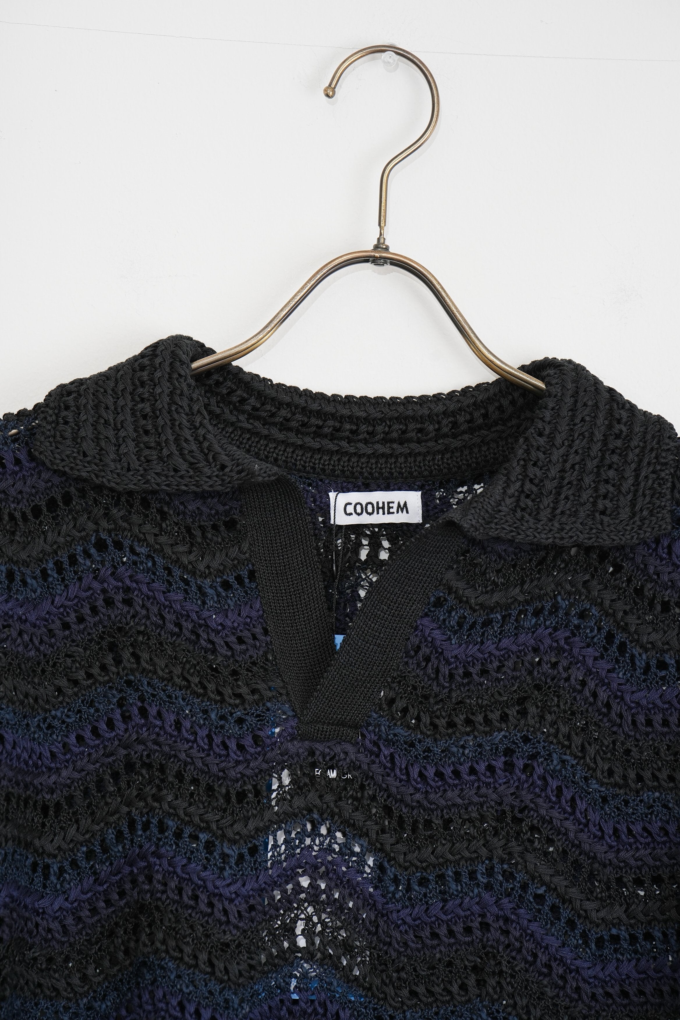 【COOHEM〈men's〉】ZIGZAG SUKASHI KNIT P/O_250326005062