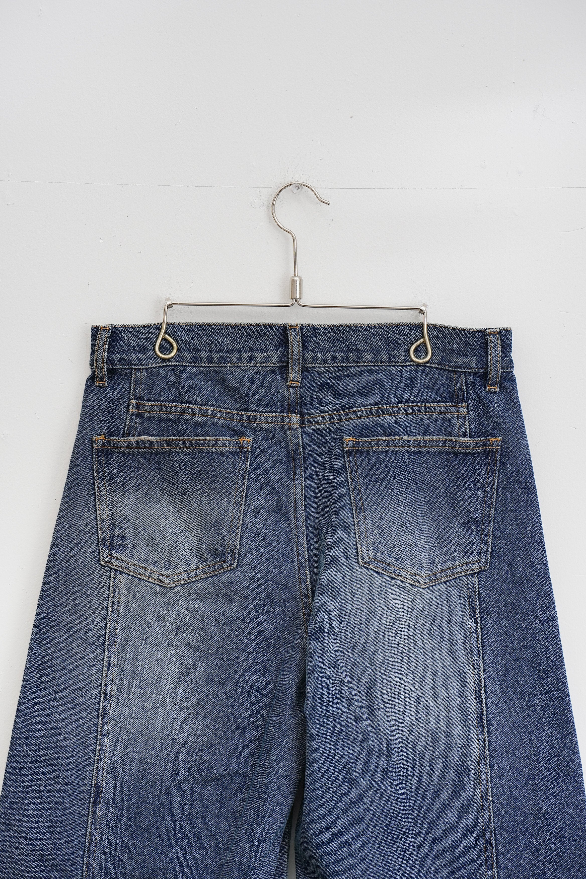 【YENN】KNEE TUCK DENIM PT_250502007955