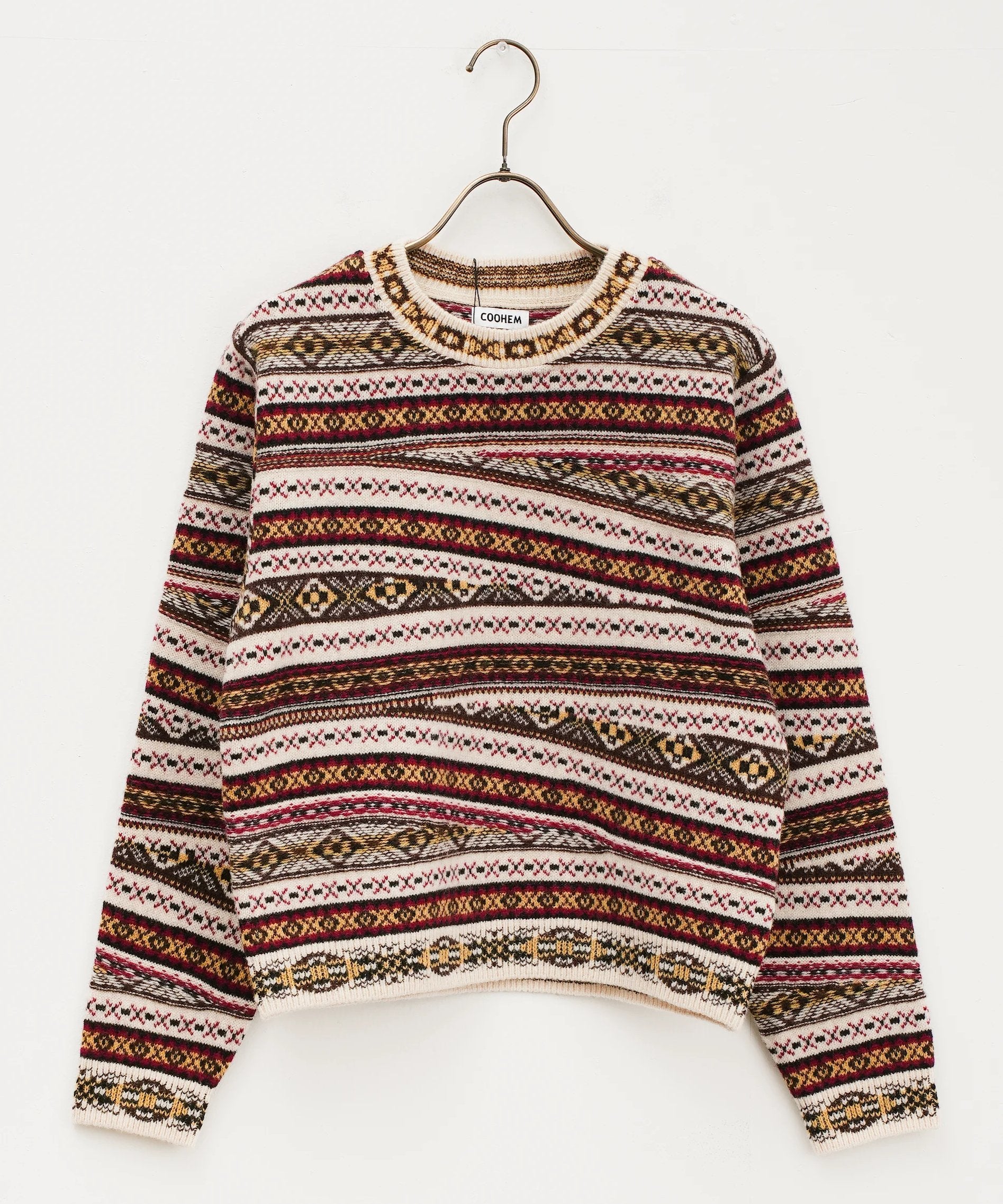 【COOHEM〈women's〉】CRAZY FAIR ISLE KNIT PULLOVER_250828004507