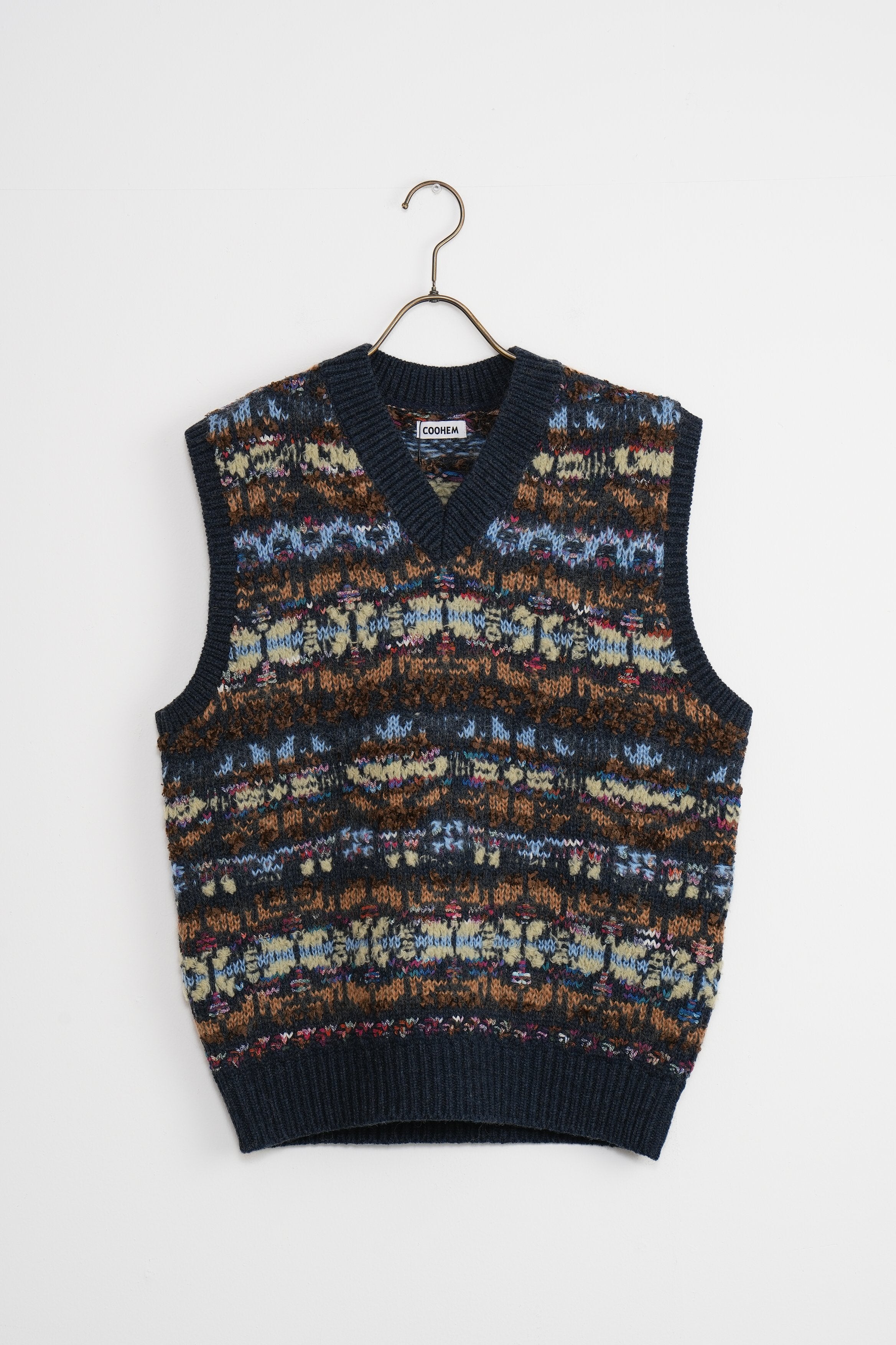 【COOHEM〈men's〉】FAIR ISLE KNIT V/T_241003004357