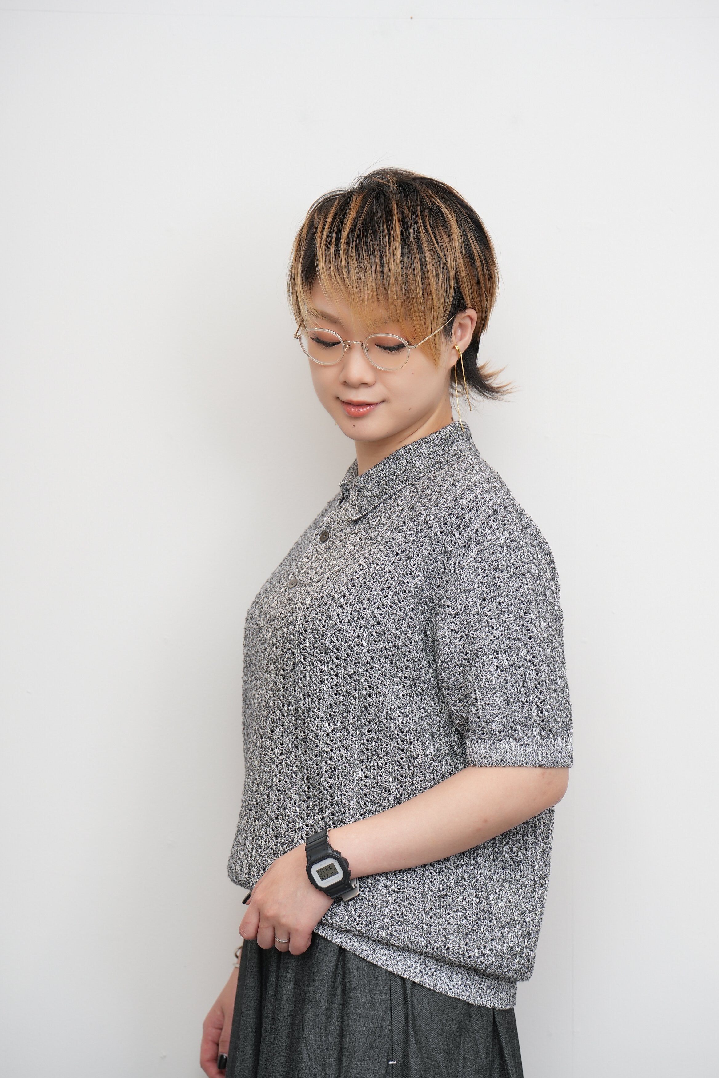 【COOHEM〈men's〉】SHADOW STRIPE KNIT P/L_250228003398