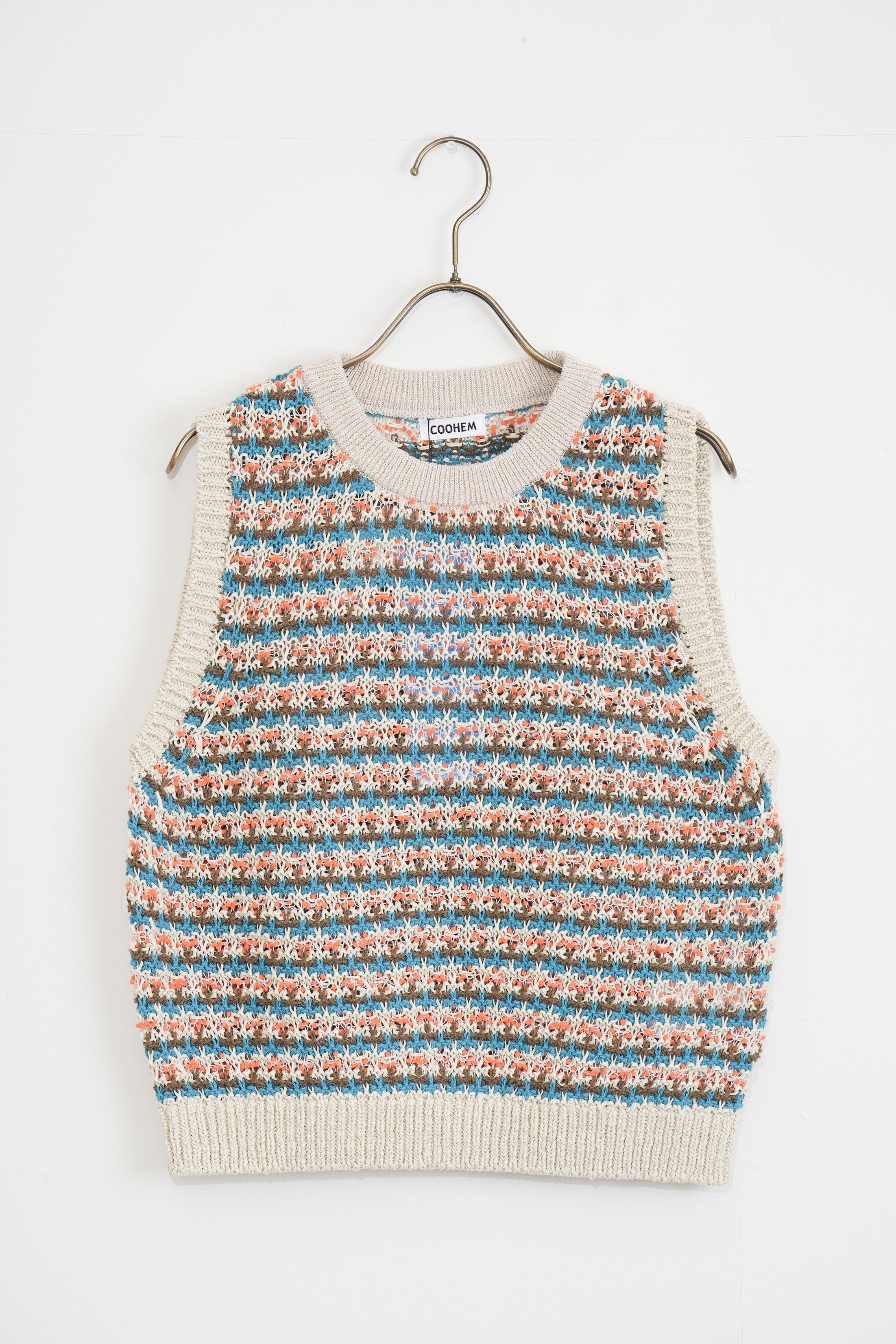 【COOHEM〈women's〉】SUKASHI BORDER KNIT V/T_250326005056