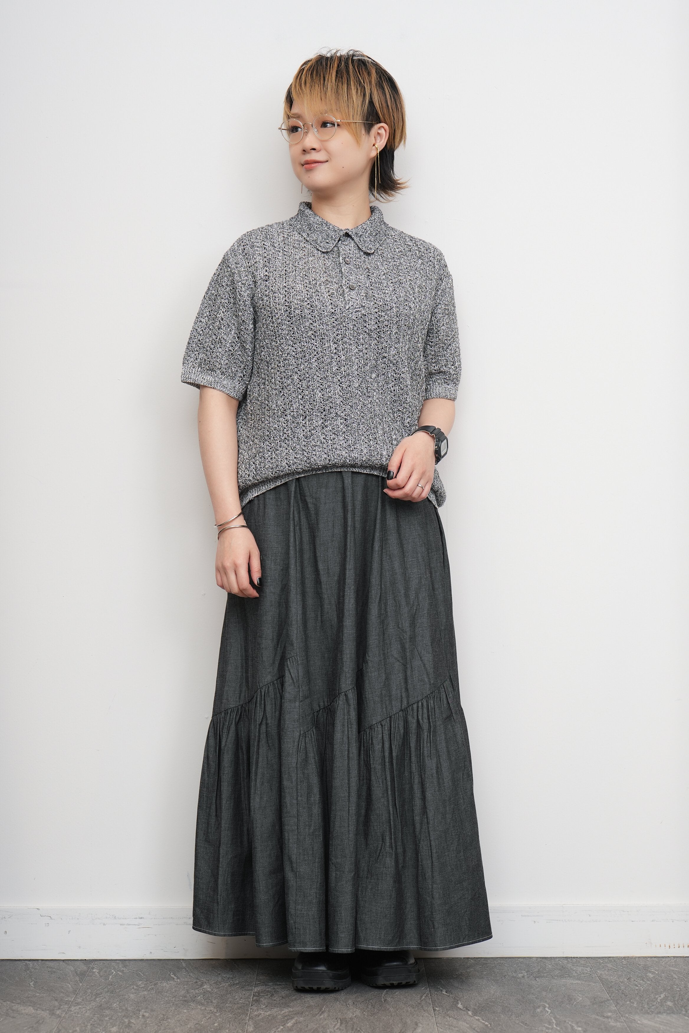 【COOHEM〈men's〉】SHADOW STRIPE KNIT P/L_250228003398