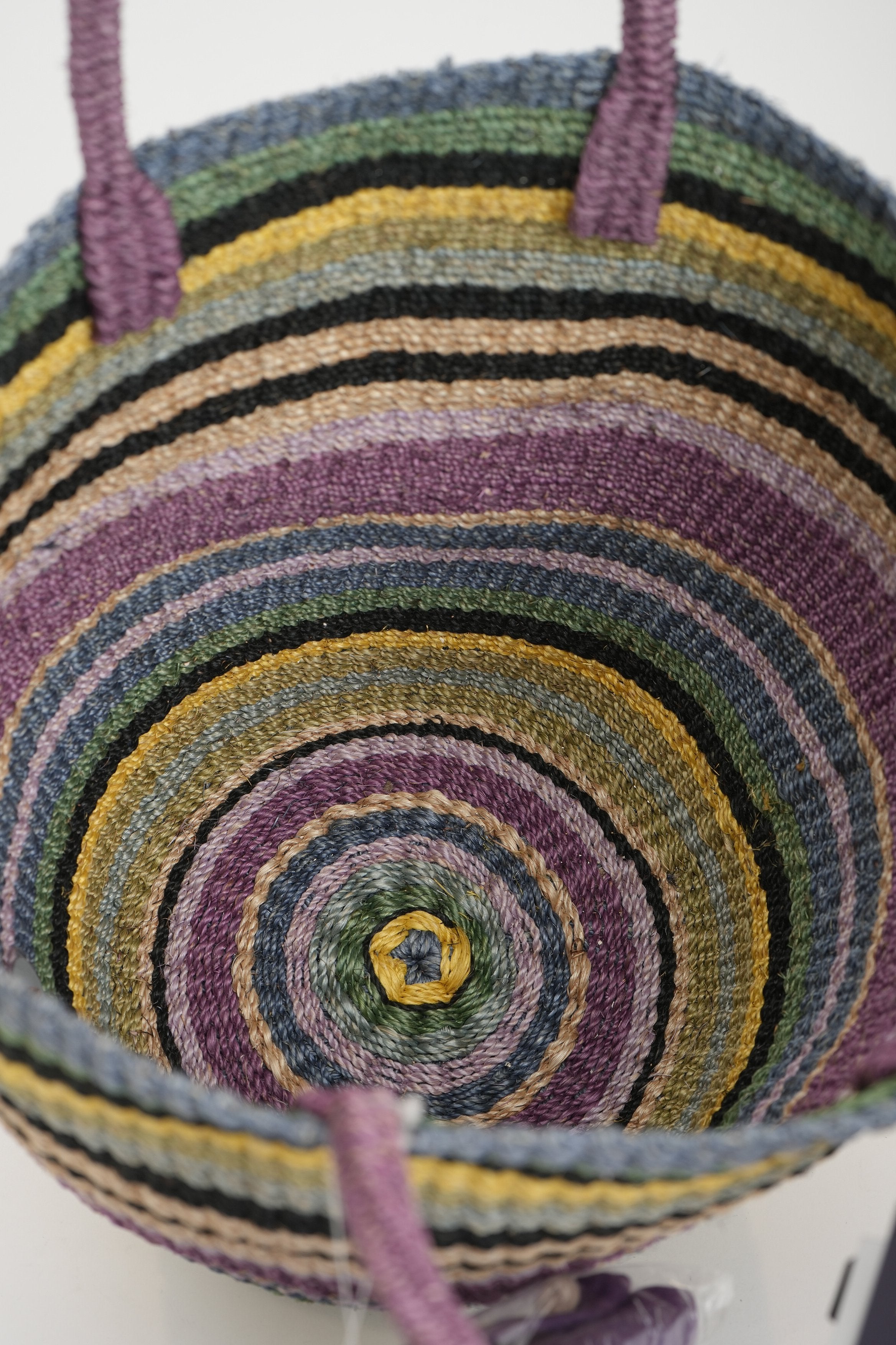 【VIOLAd'ORO】MIRO アバカ製 マルチカラーボーダートートバッグ_240419002782