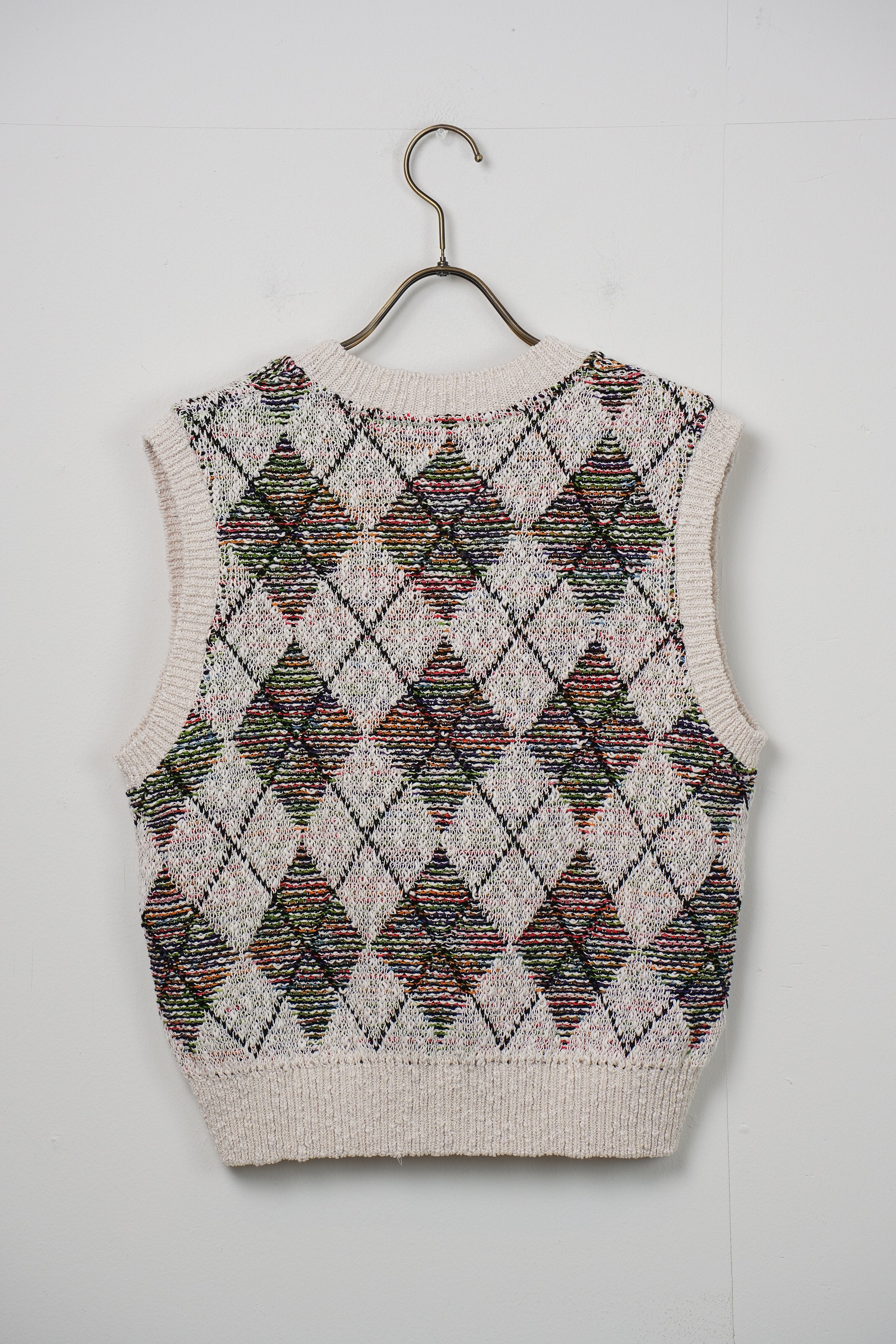 【COOHEM〈women's〉】SUMMER ARGYLE KNIT V/T_250228003386