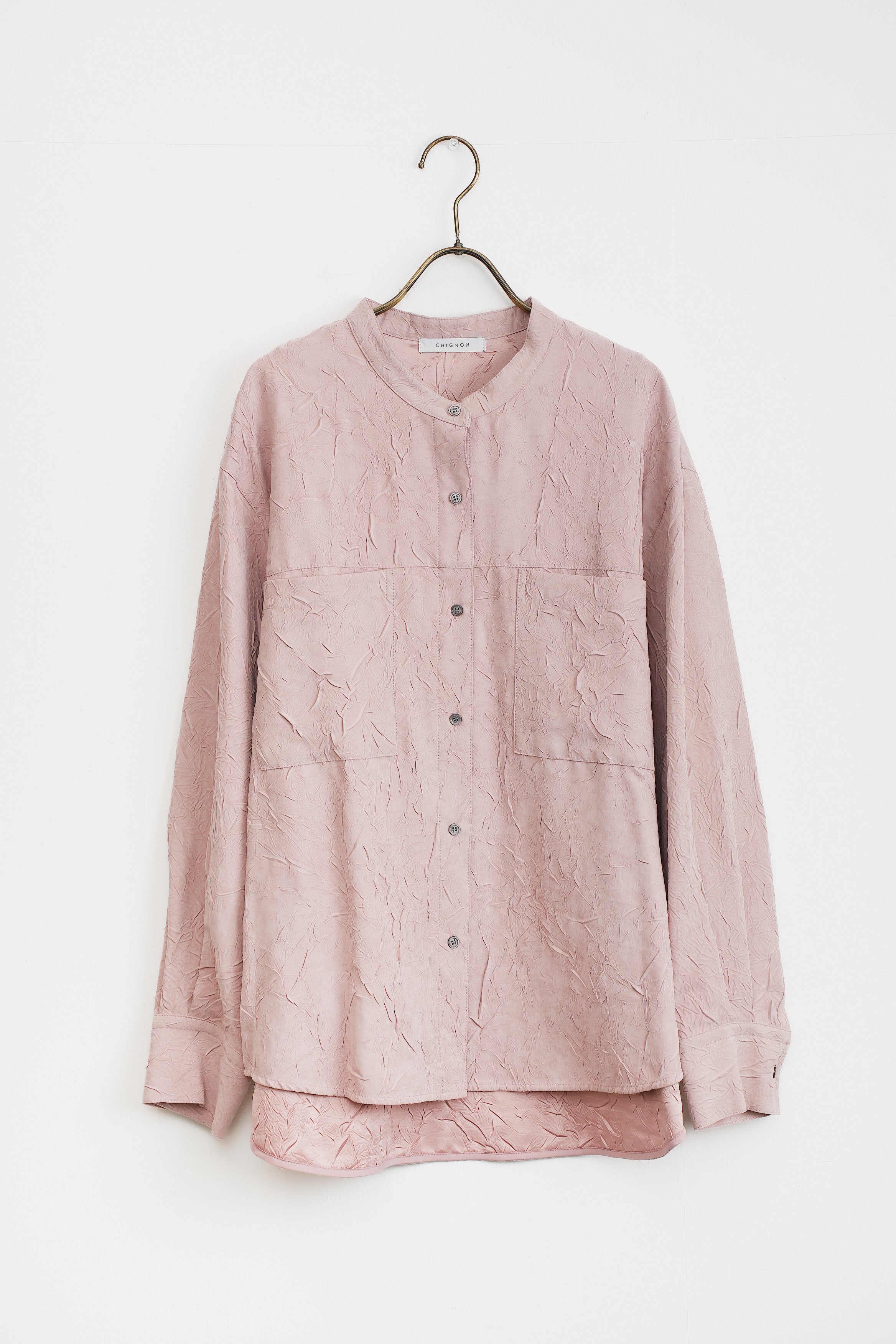 【CHIGNON】スウェードライクワッシャーシャツ_250730003025