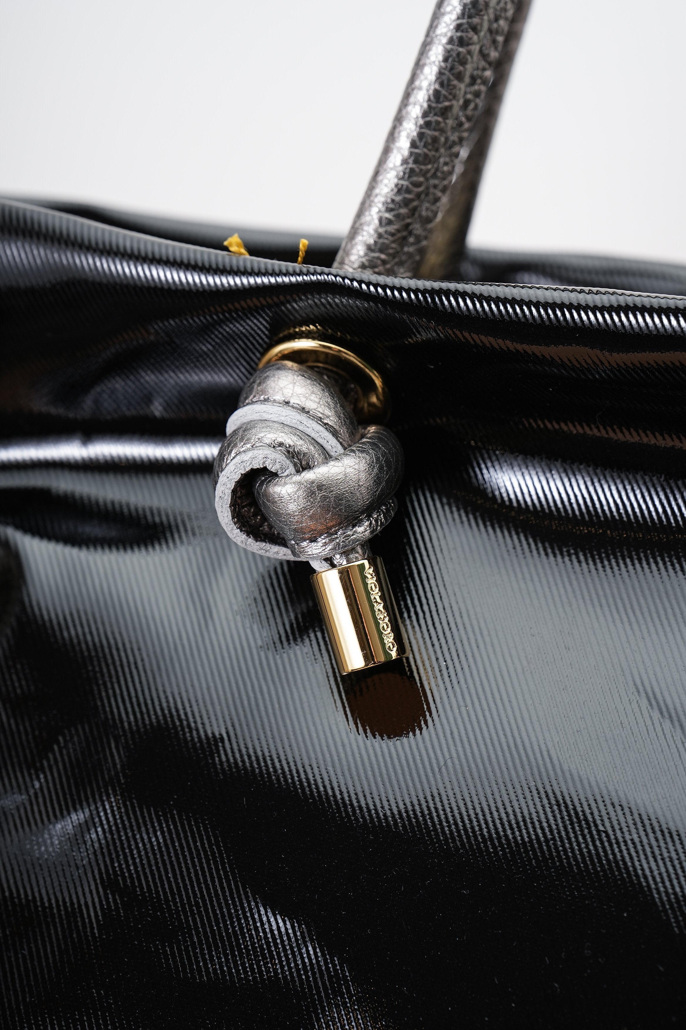 【VIOLAd'ORO】ノットハンドルPVCトートバッグSサイズ_250530009614