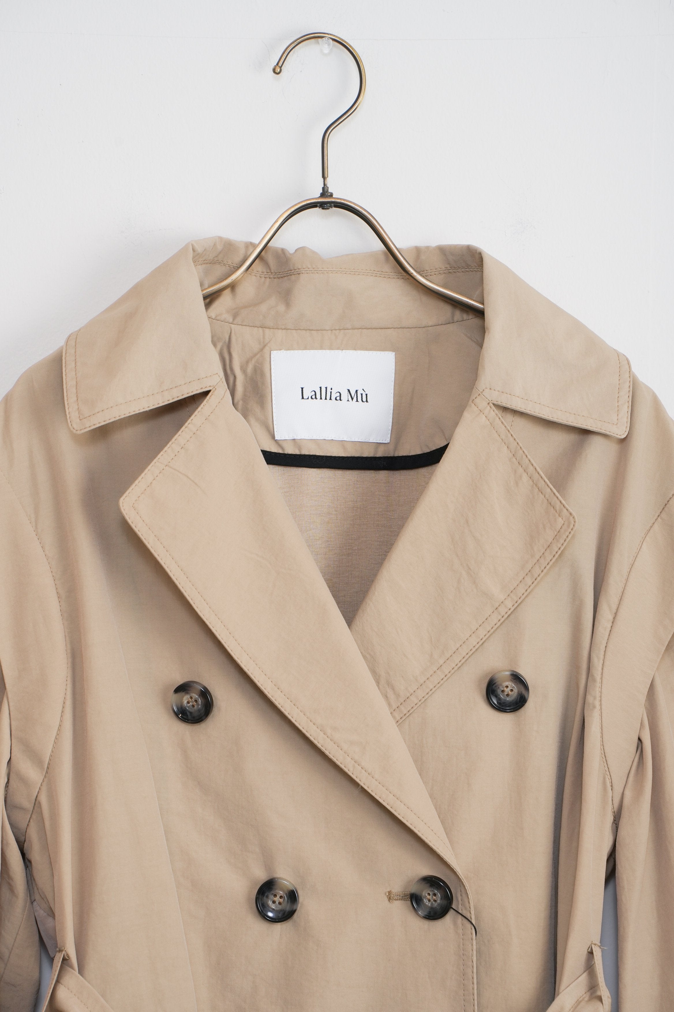 【Lallia Mù】デタッチスリーブミドルトレンチコート_240301008182