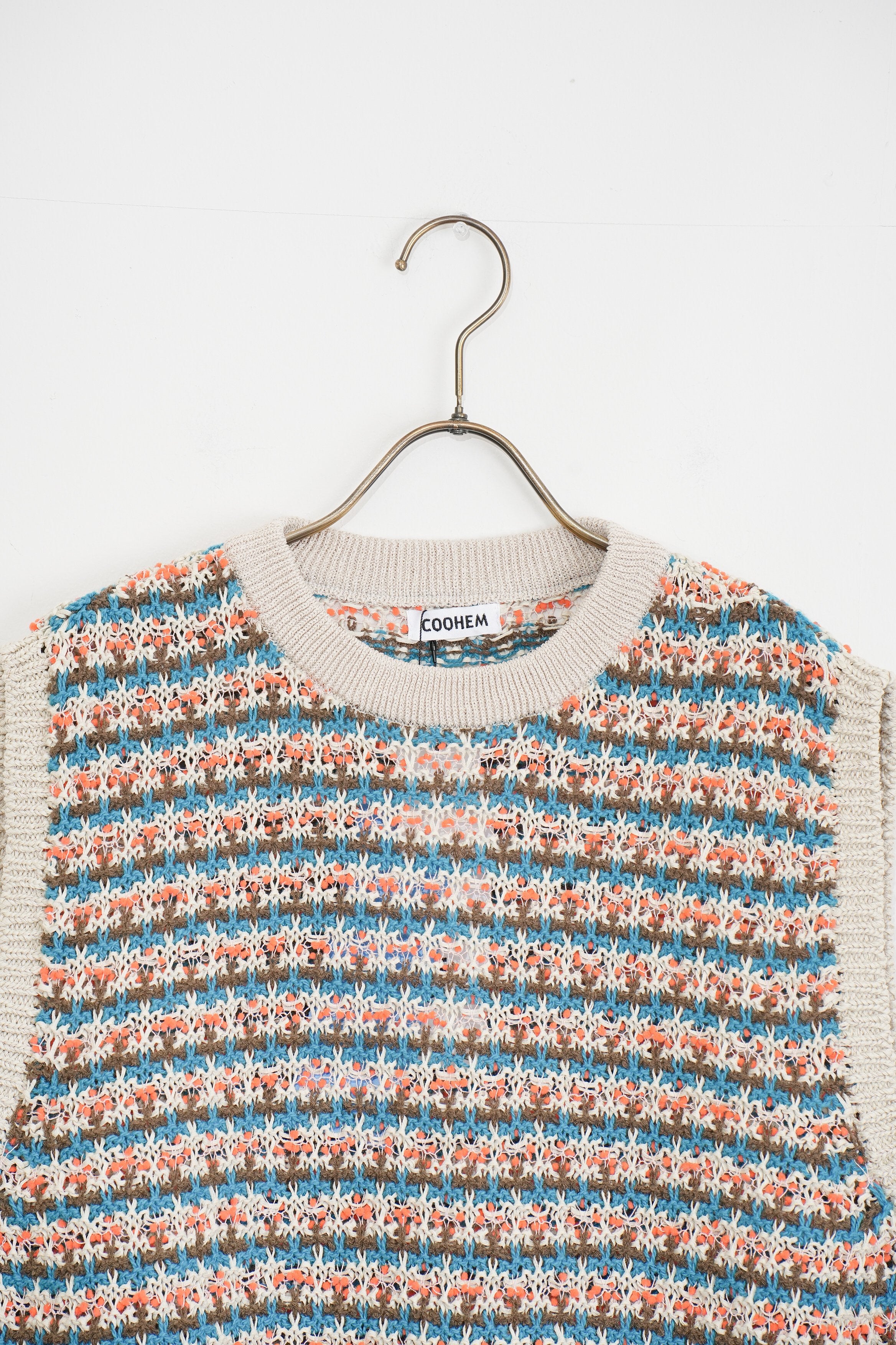 【COOHEM〈men's〉】SUKASHI BORDER KNIT V/T_250326005063