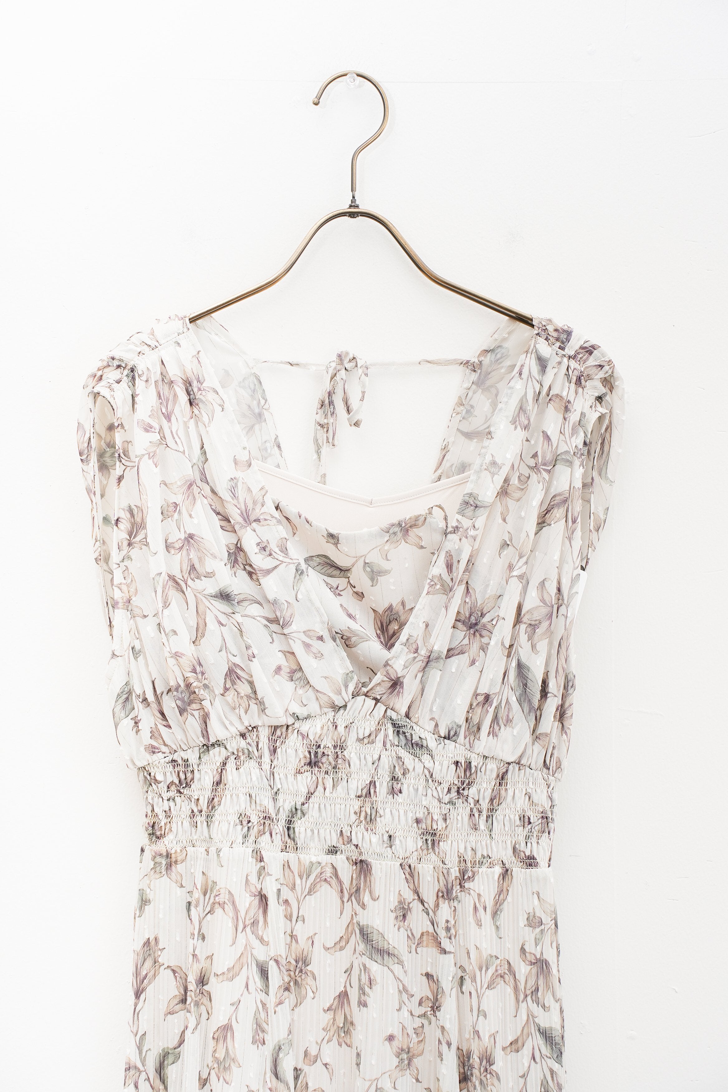 【COCO DEAL】ショルダーギャザーフラワープリントワンピース_250716002112