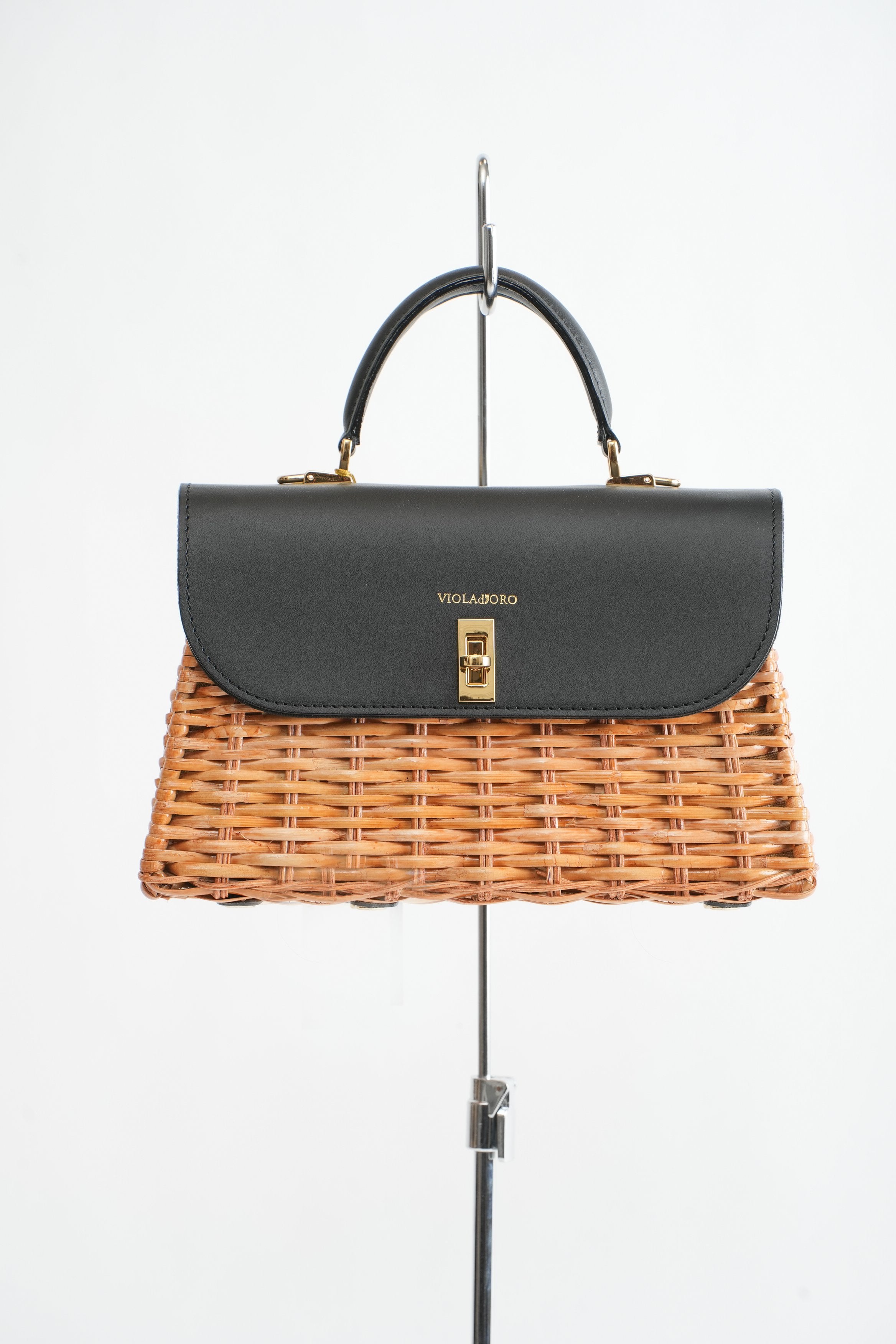 【VIOLAd'ORO】MIRO スプリットラタン 2WAYトップハンドルバッグ_240318009748