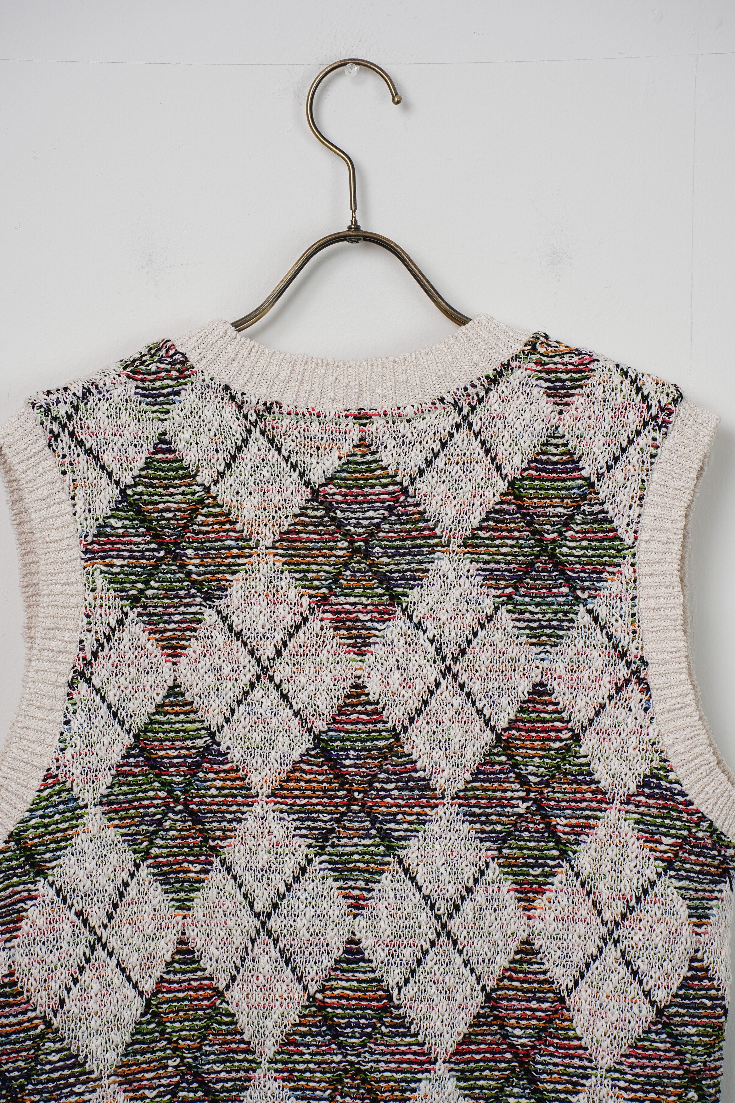 【COOHEM〈women's〉】SUMMER ARGYLE KNIT V/T_250228003386