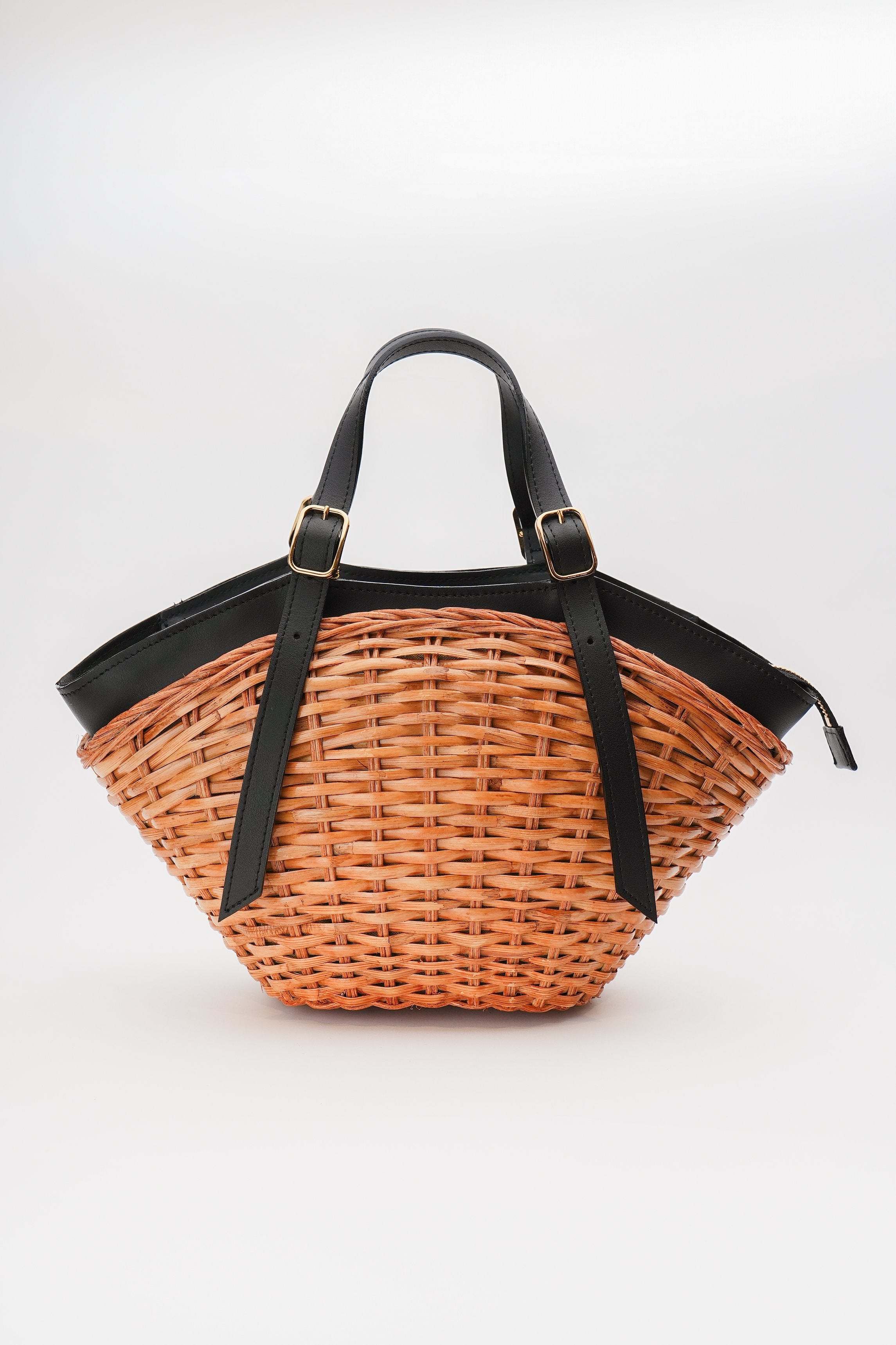 【VIOLAd'ORO】スプリットラタンxレザートートバッグ_250502007852