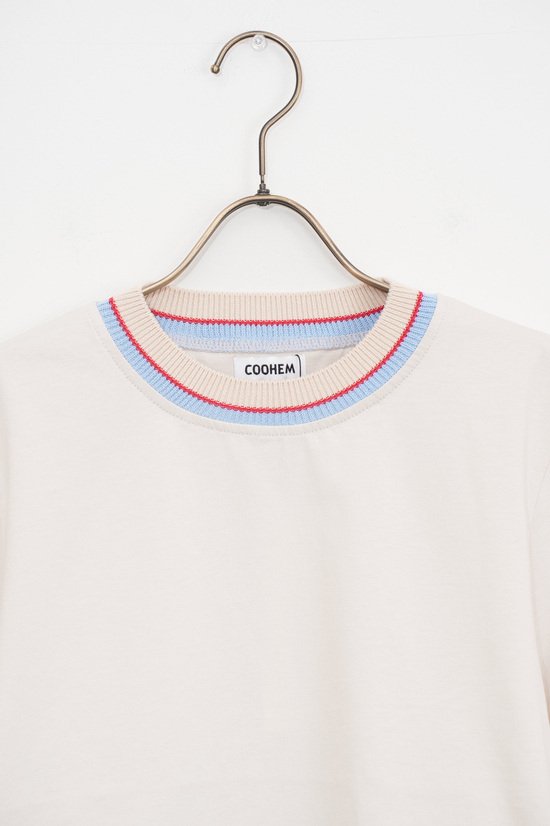 【COOHEM〈women’s〉】KNIT DETAIL RINGER T-SHIRT_250422006840