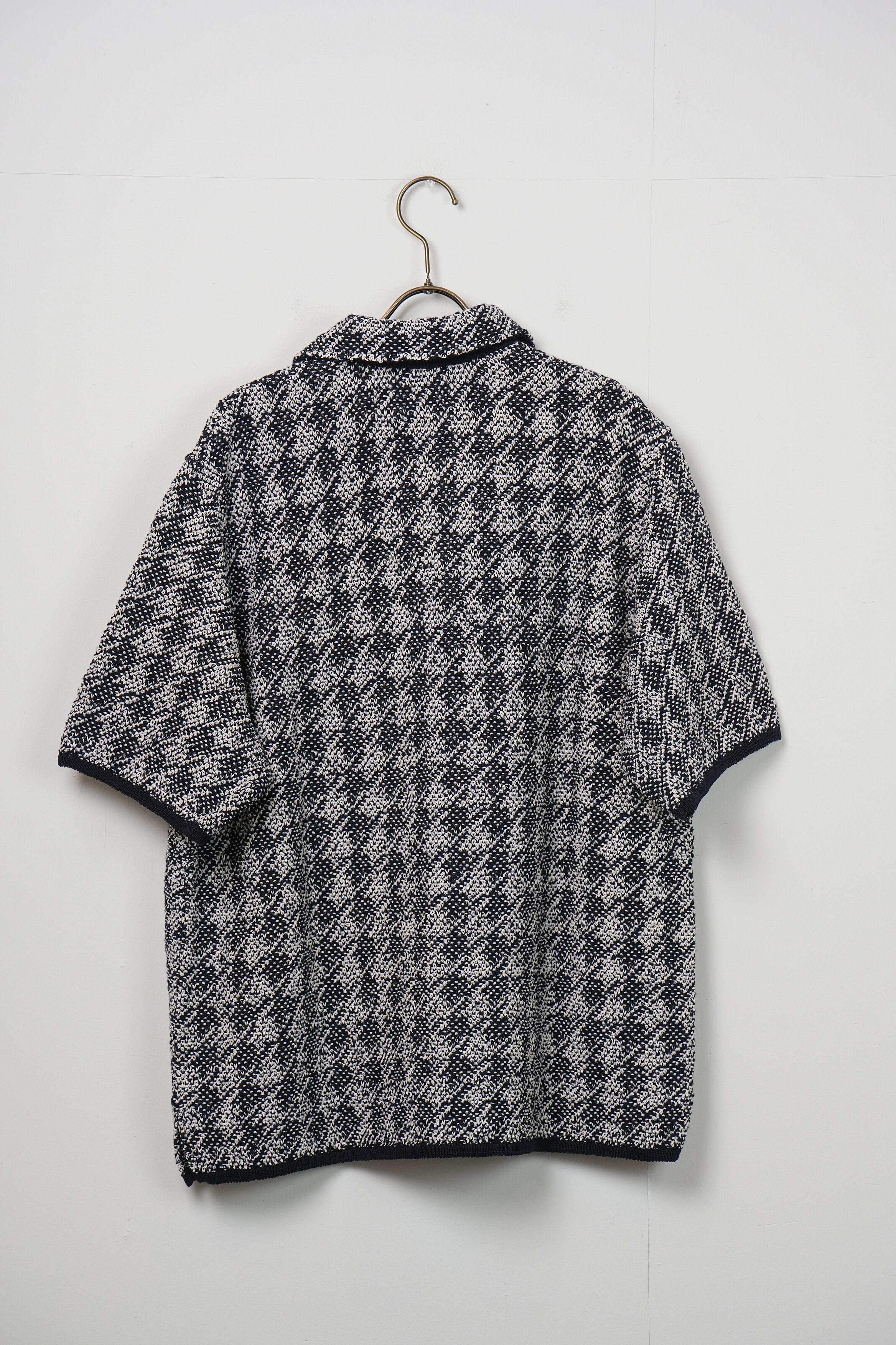 【COOHEM〈men's〉】HOUNDSTOOTH KNIT S/T_250228003402