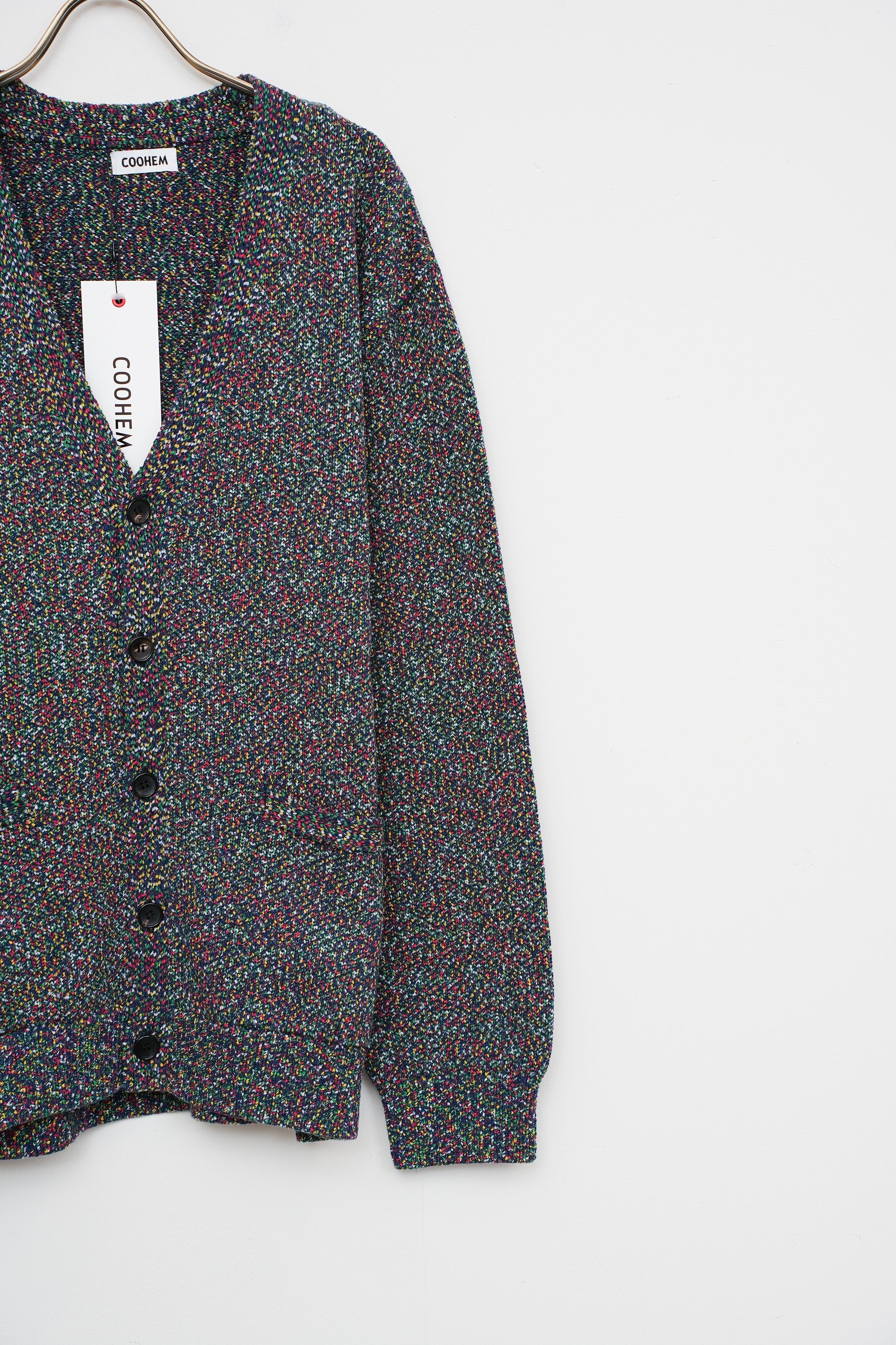 【COOHEM〈men's〉】FLECKED COTTON KNIT CARDIGAN_250802003316