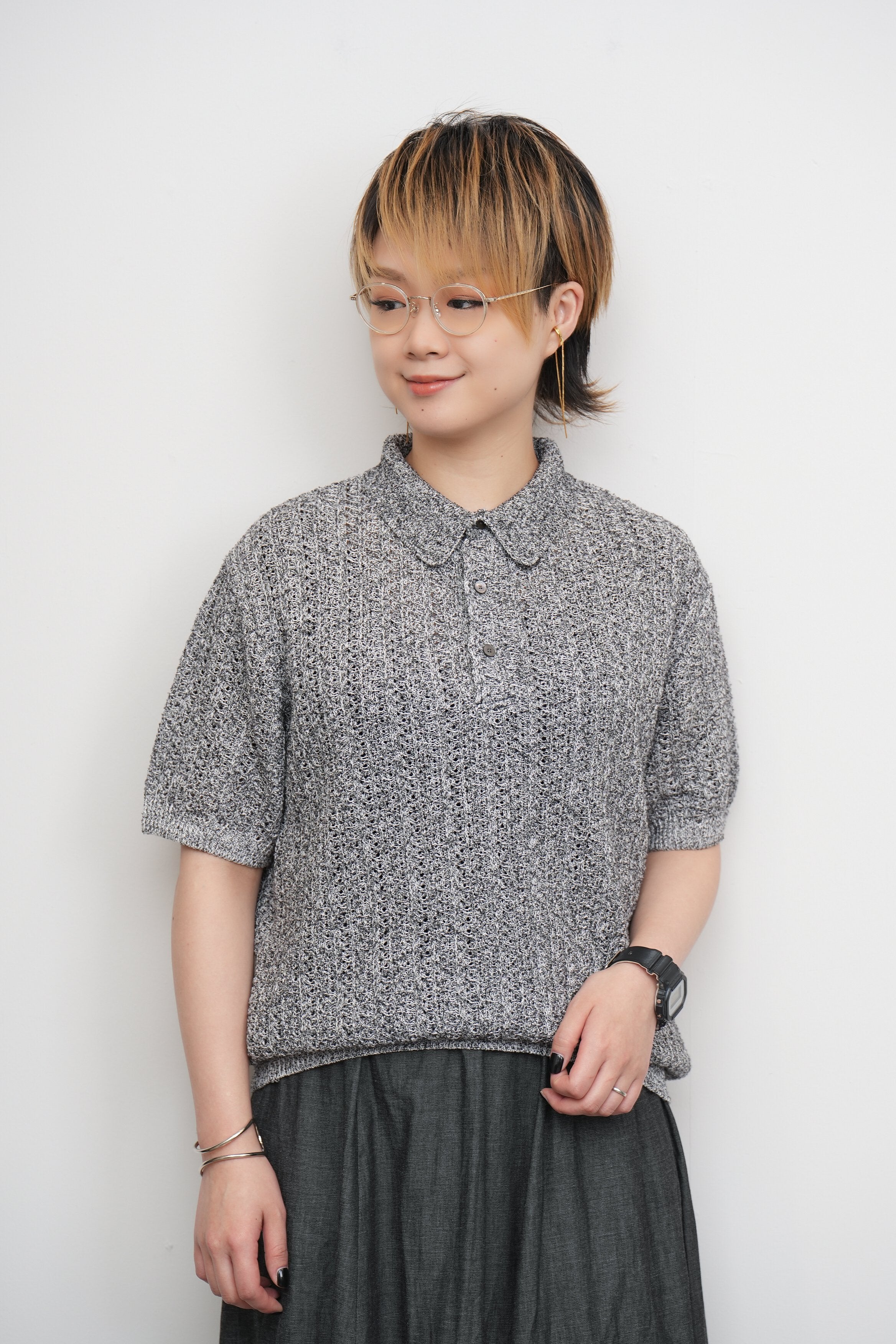 【COOHEM〈men's〉】SHADOW STRIPE KNIT P/L_250228003398