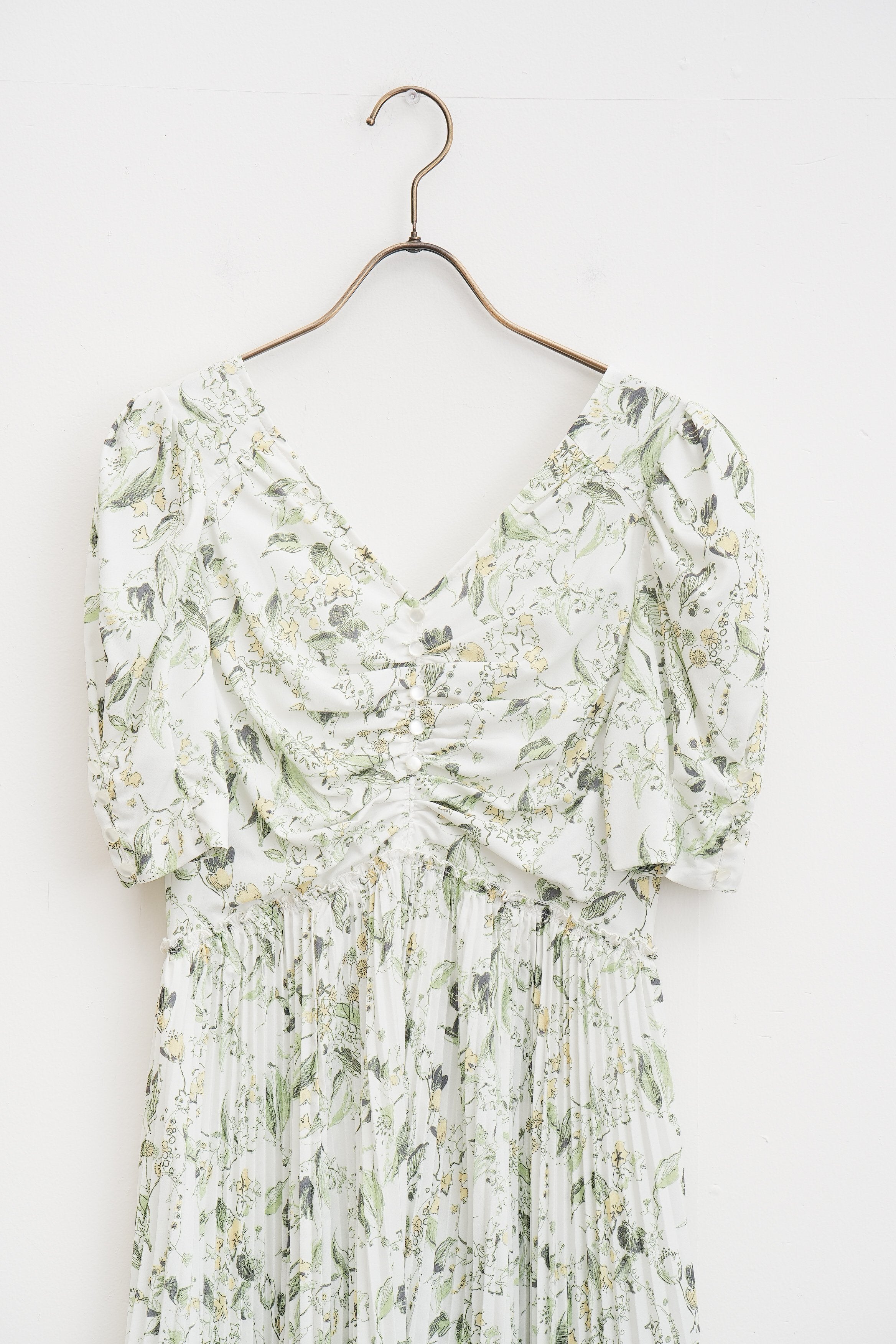 【COCO DEAL】フラワープリントフロントギャザーワンピース_250516008745