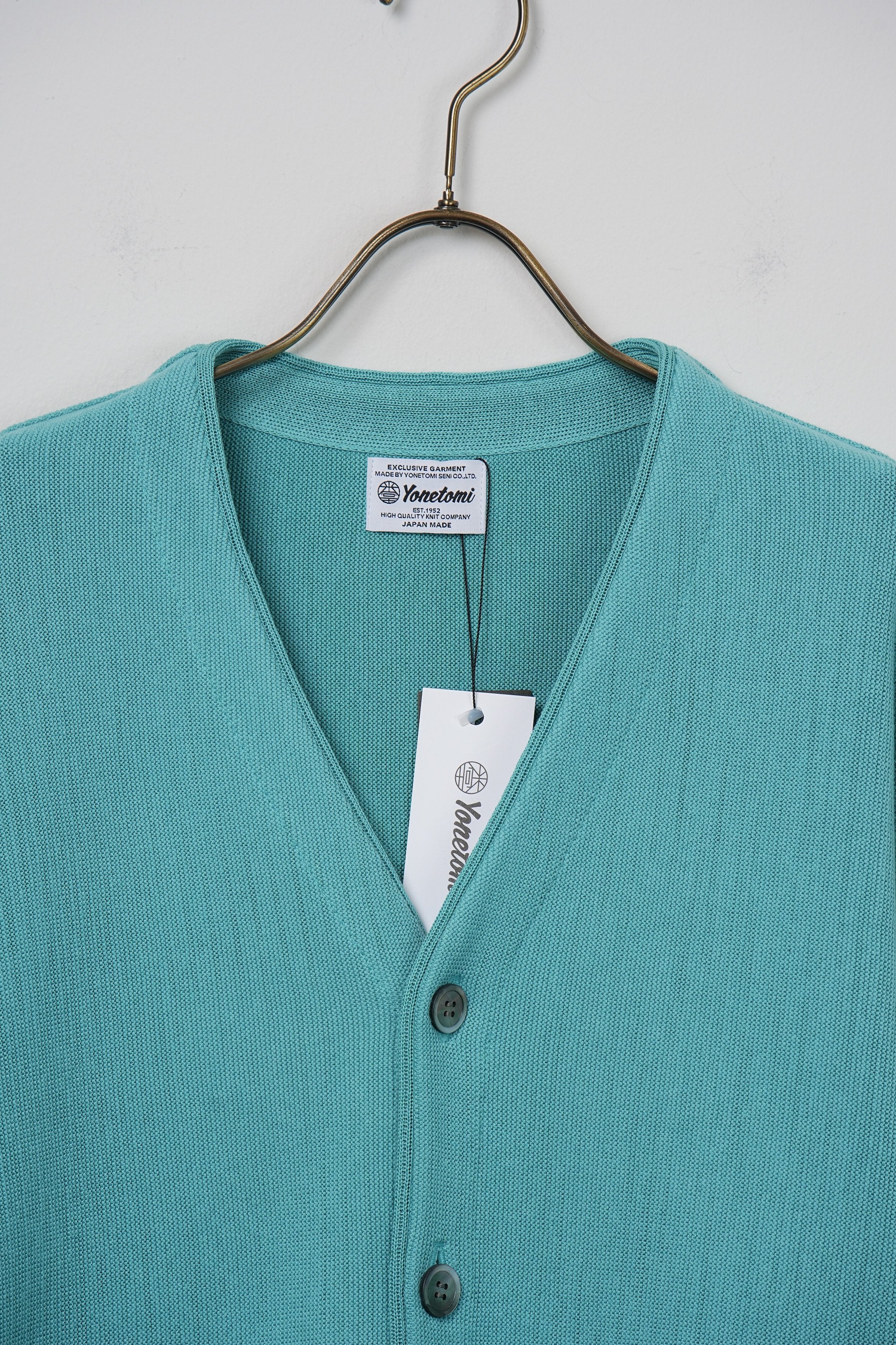 【Yonetomi〈unisex〉】GIMA COTTON KNIT C/D (V NECK)_250228003409