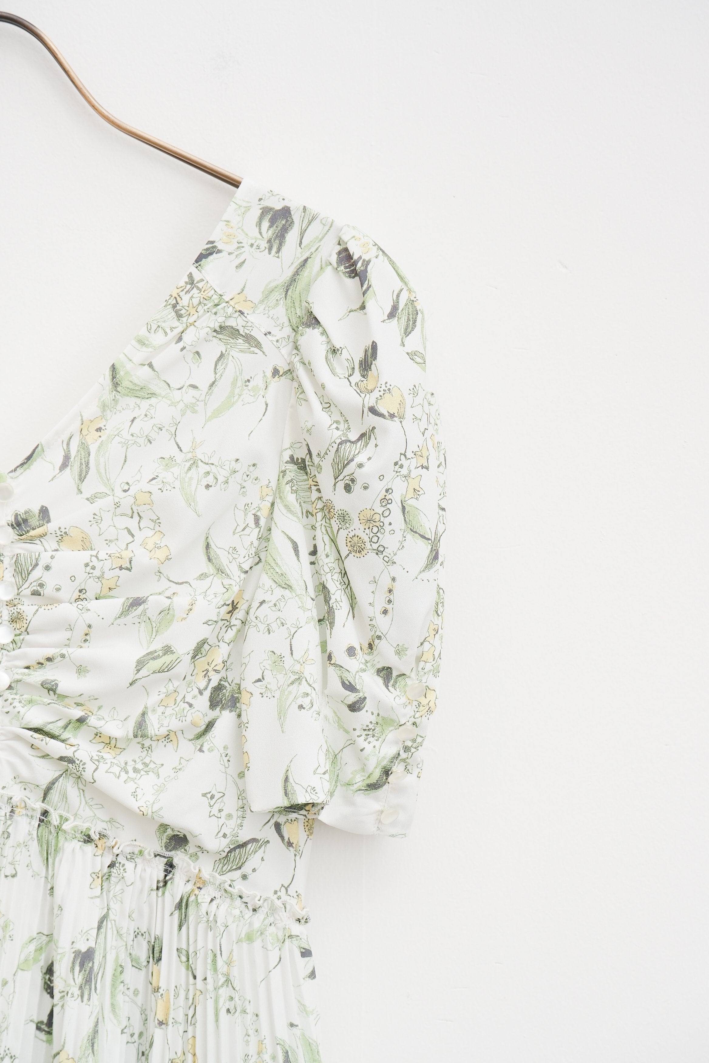 【COCO DEAL】フラワープリントフロントギャザーワンピース_250516008745