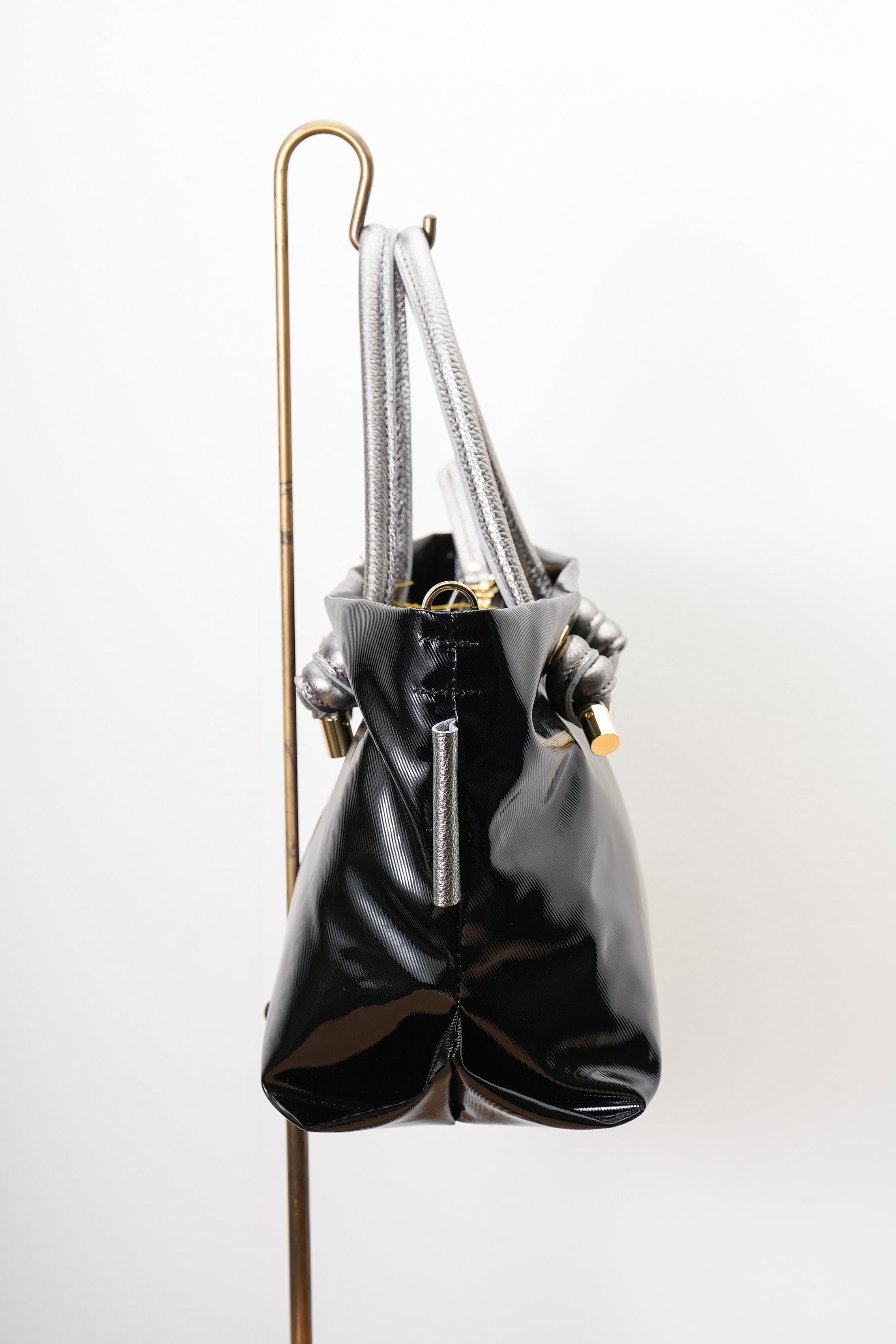 【VIOLAd'ORO】ノットハンドルPVCトートバッグSサイズ_250530009614